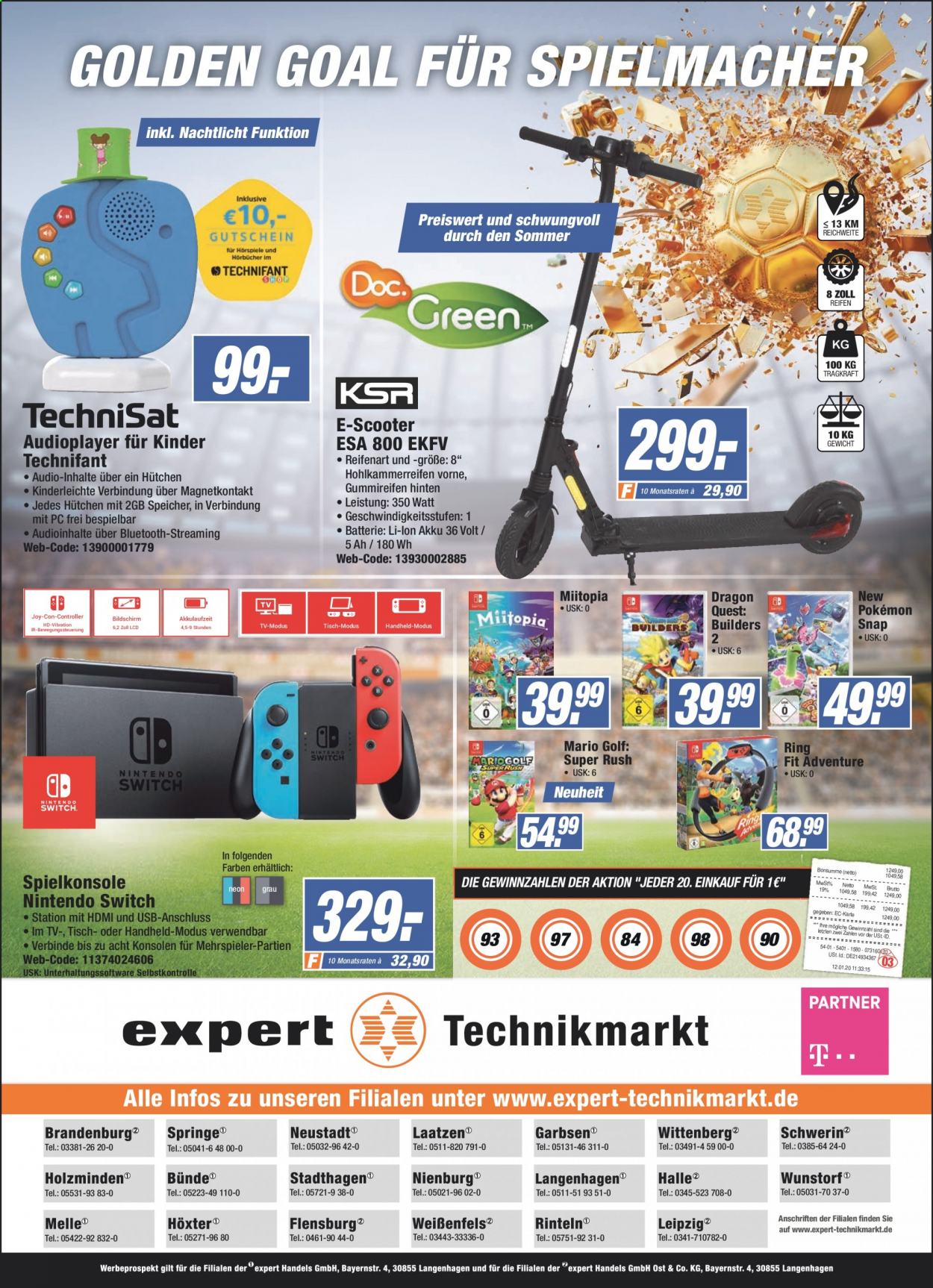 thumbnail - Prospekte Expert - 3.07.2021 - 9.07.2021 - Produkte in Aktion - Nintendo, Spielkonsole, Nintendo Switch, Spielkonsole Spiel, Elektroroller. Seite 24.