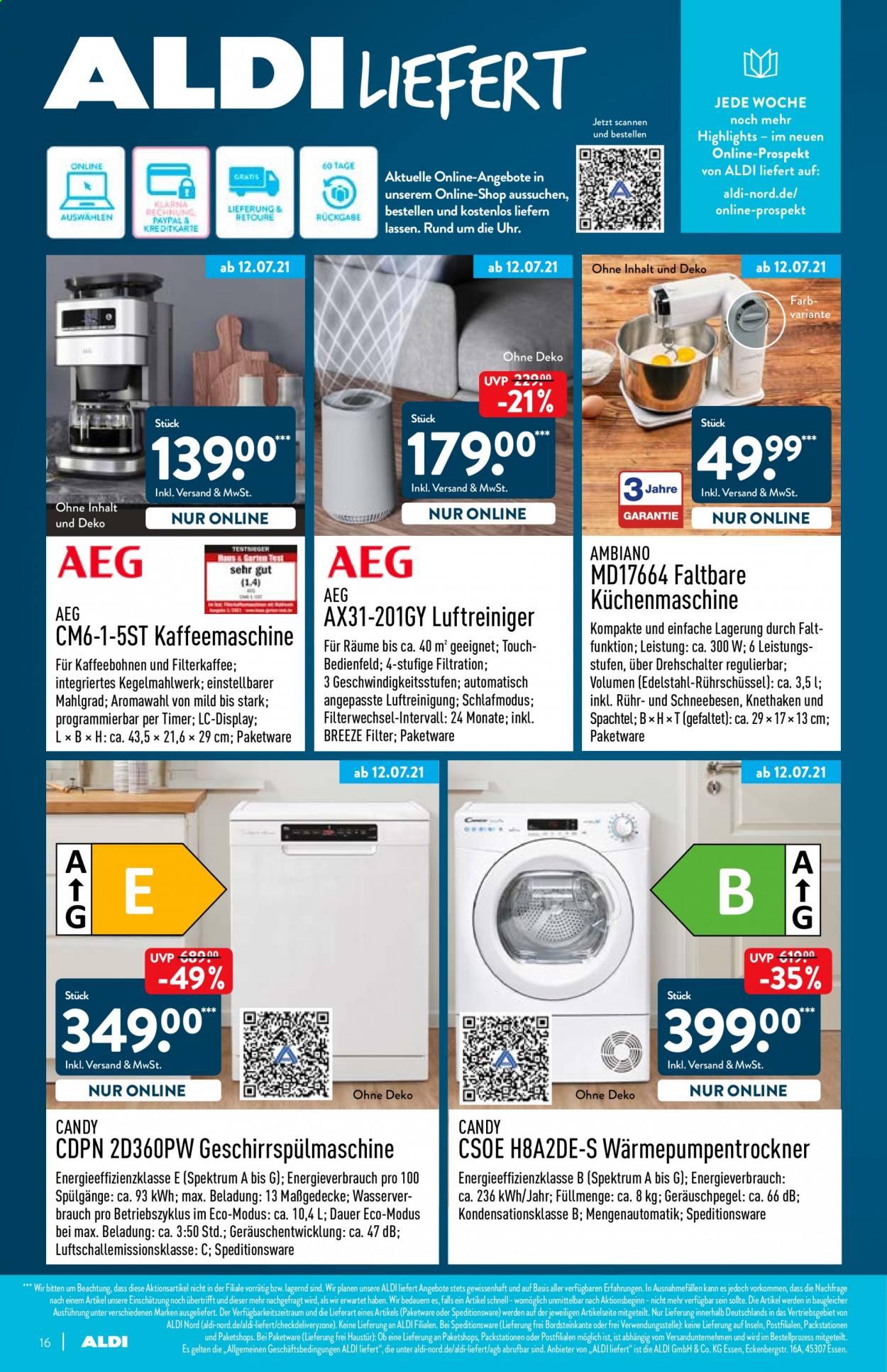 ALDI Nord Prospekte  - 12.07.2021 - 17.07.2021. Seite 16