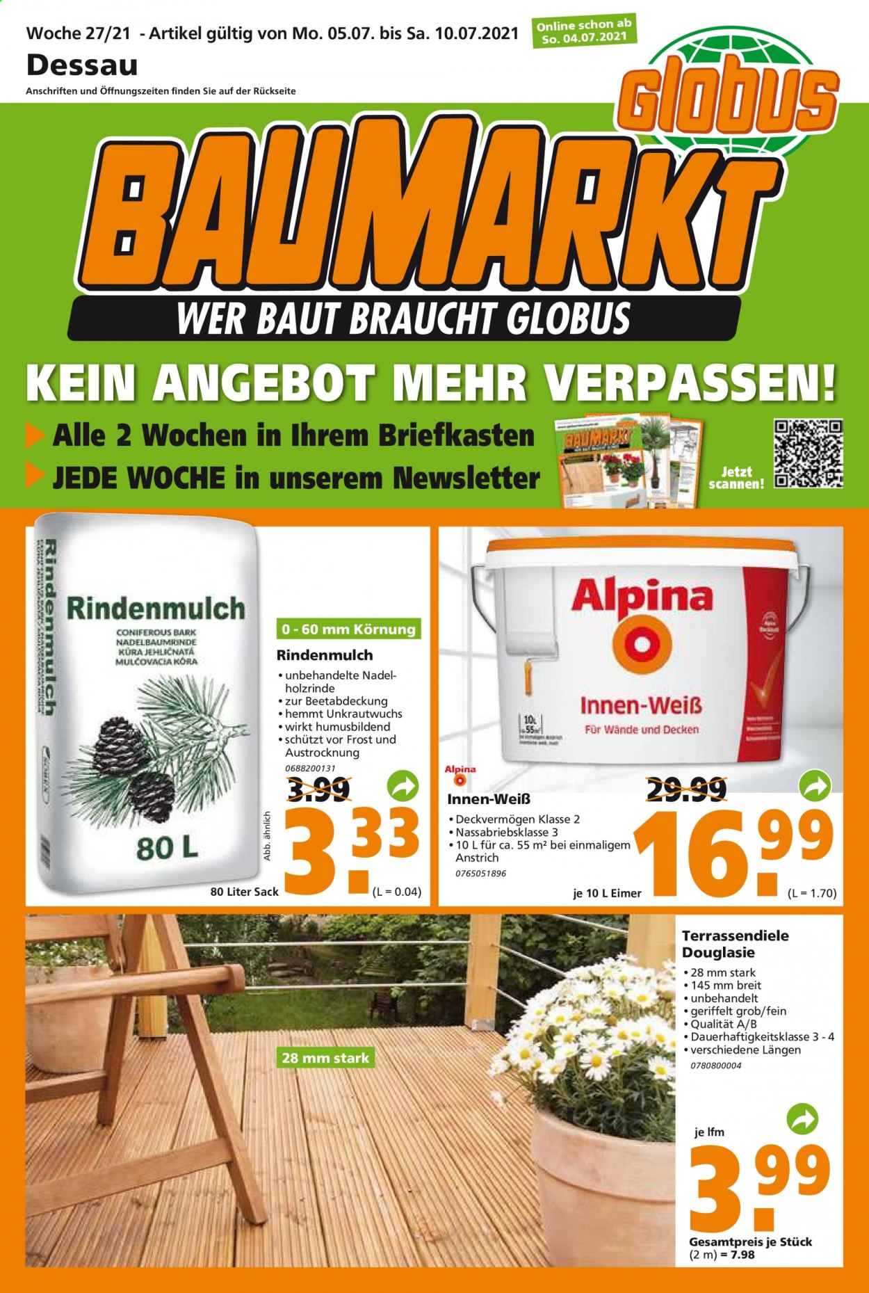 Globus Baumarkt Prospekte  - 5.07.2021 - 10.07.2021. Seite 1