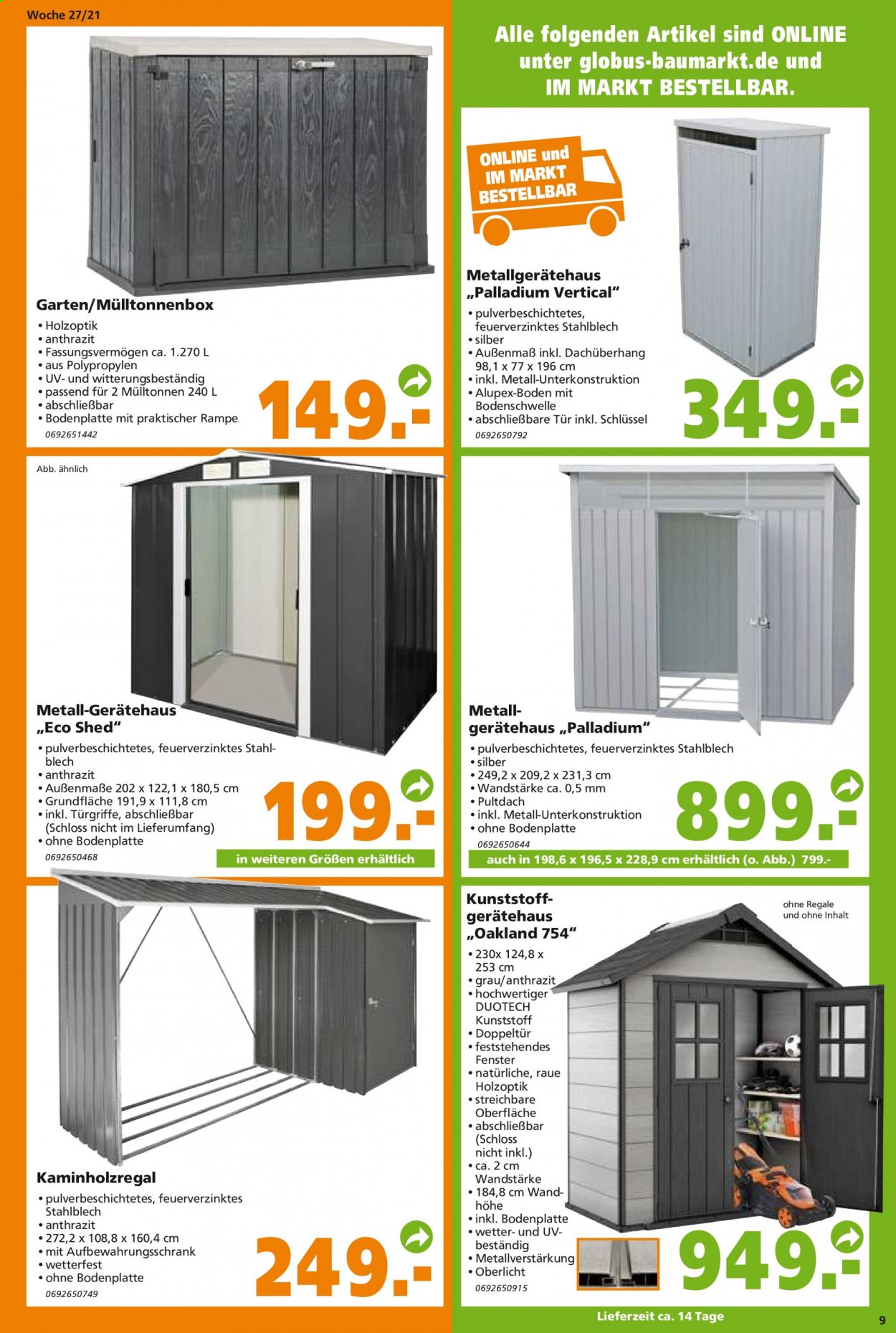 Globus Baumarkt Prospekte  - 5.07.2021 - 10.07.2021. Seite 9