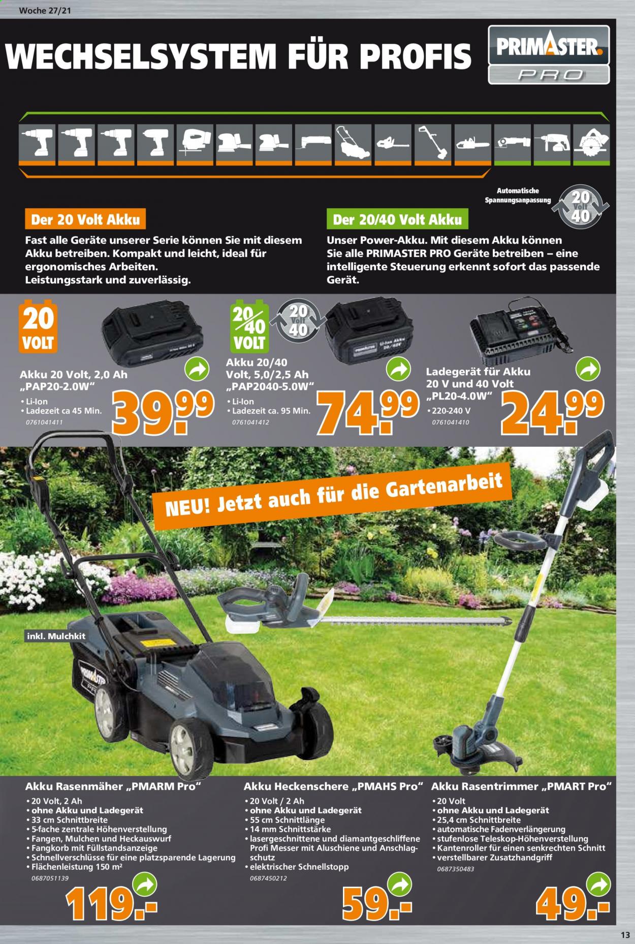 Globus Baumarkt Prospekte  - 5.07.2021 - 10.07.2021. Seite 13