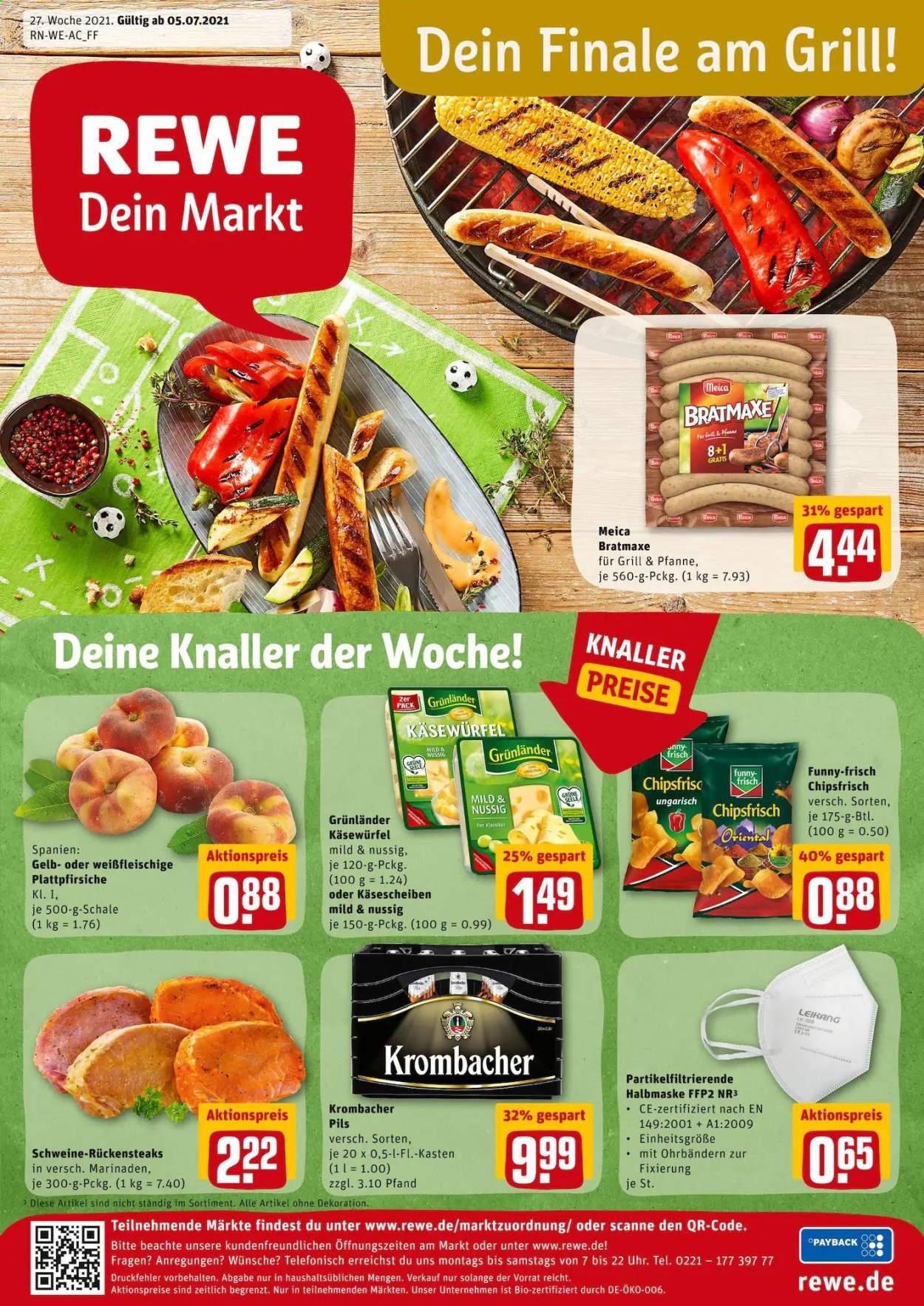 REWE Prospekte  - 5.07.2021 - 10.07.2021. Seite 1