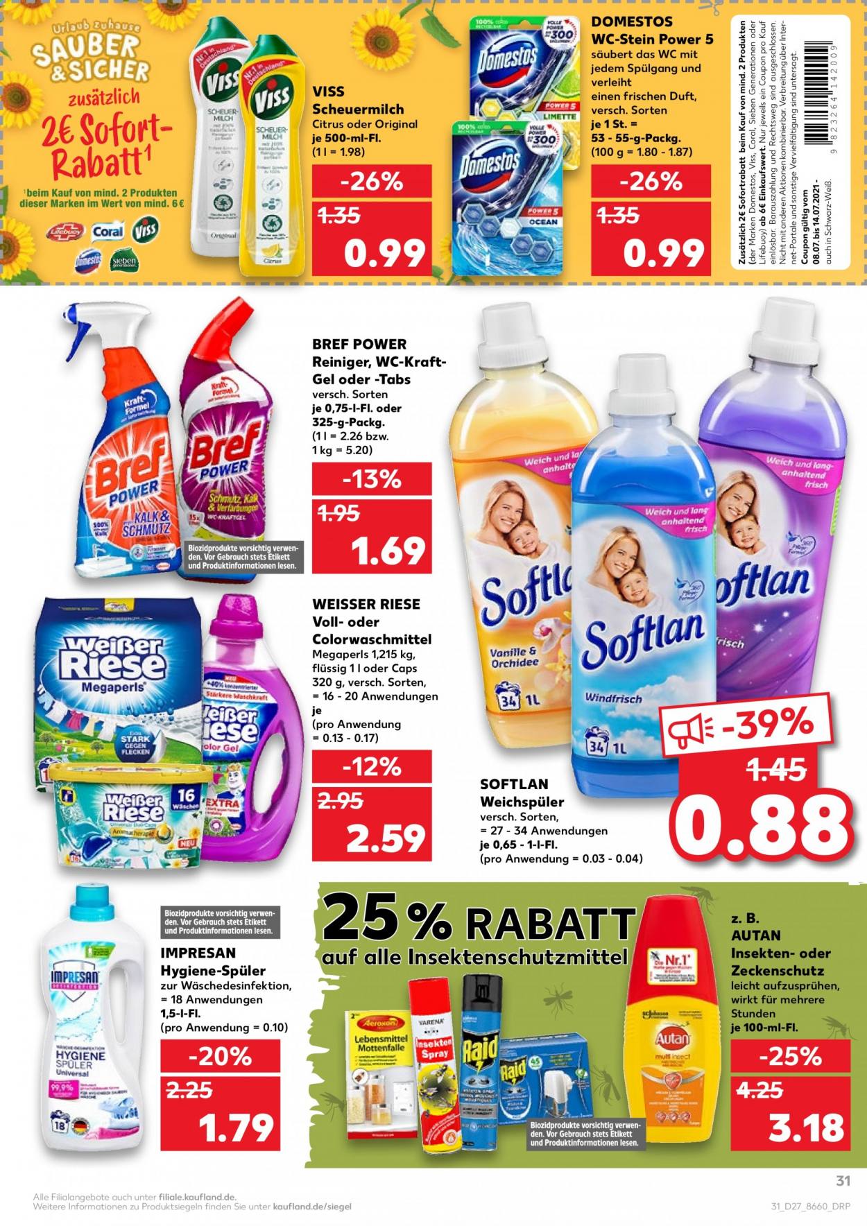 Kaufland Prospekte  - 8.07.2021 - 14.07.2021. Seite 31