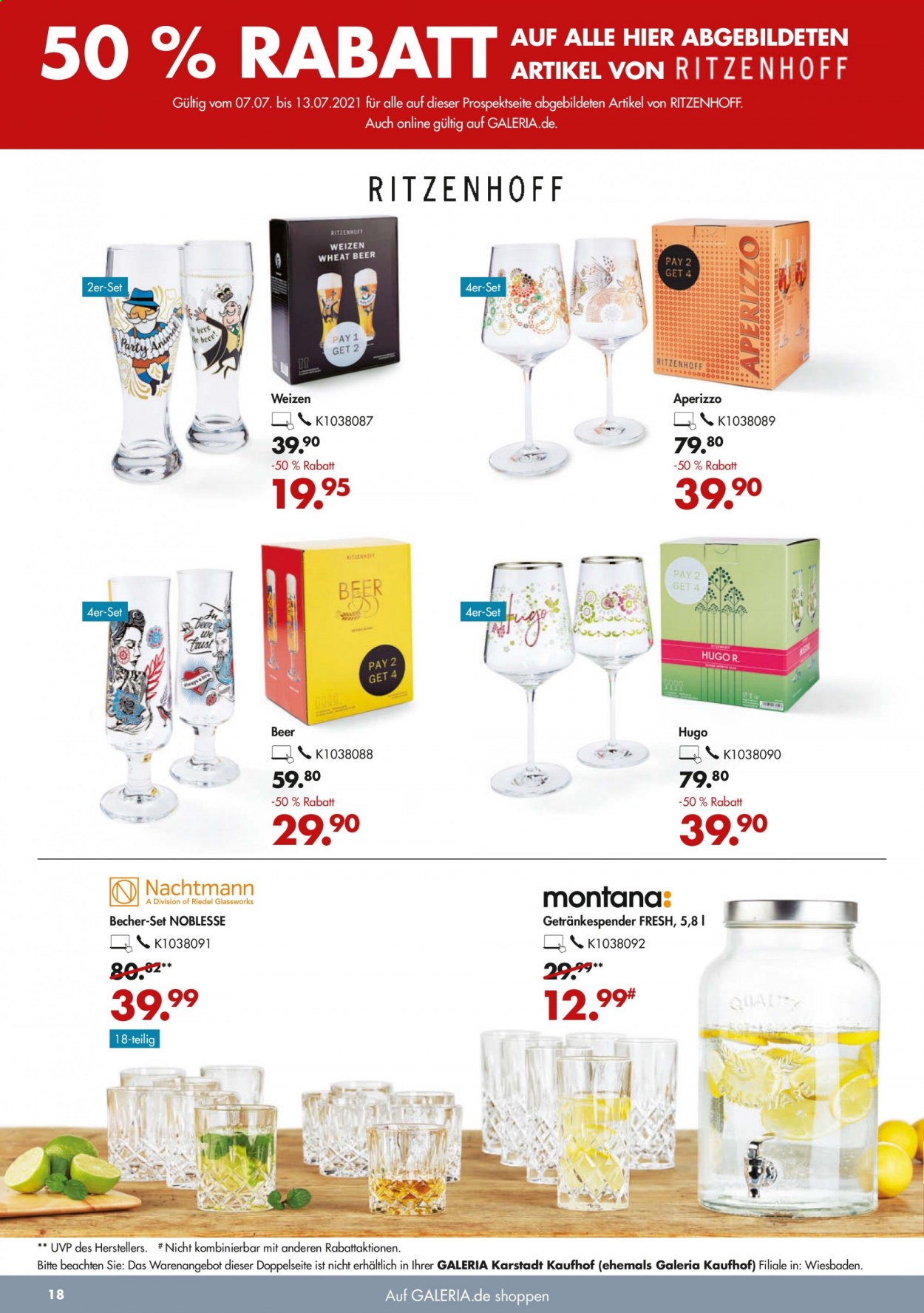 GALERIA Karstadt Kaufhof Prospekte  - 7.07.2021 - 13.07.2021. Seite 18