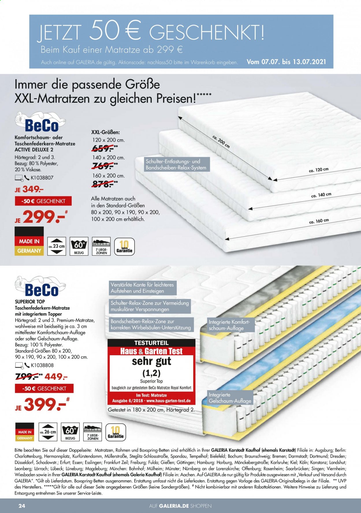 GALERIA Karstadt Kaufhof Prospekte  - 7.07.2021 - 13.07.2021. Seite 24