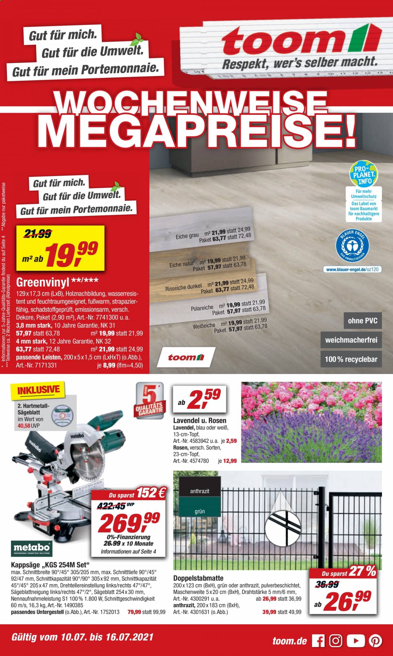toom Baumarkt Prospekte  - 10.07.2021 - 16.07.2021. Seite 1