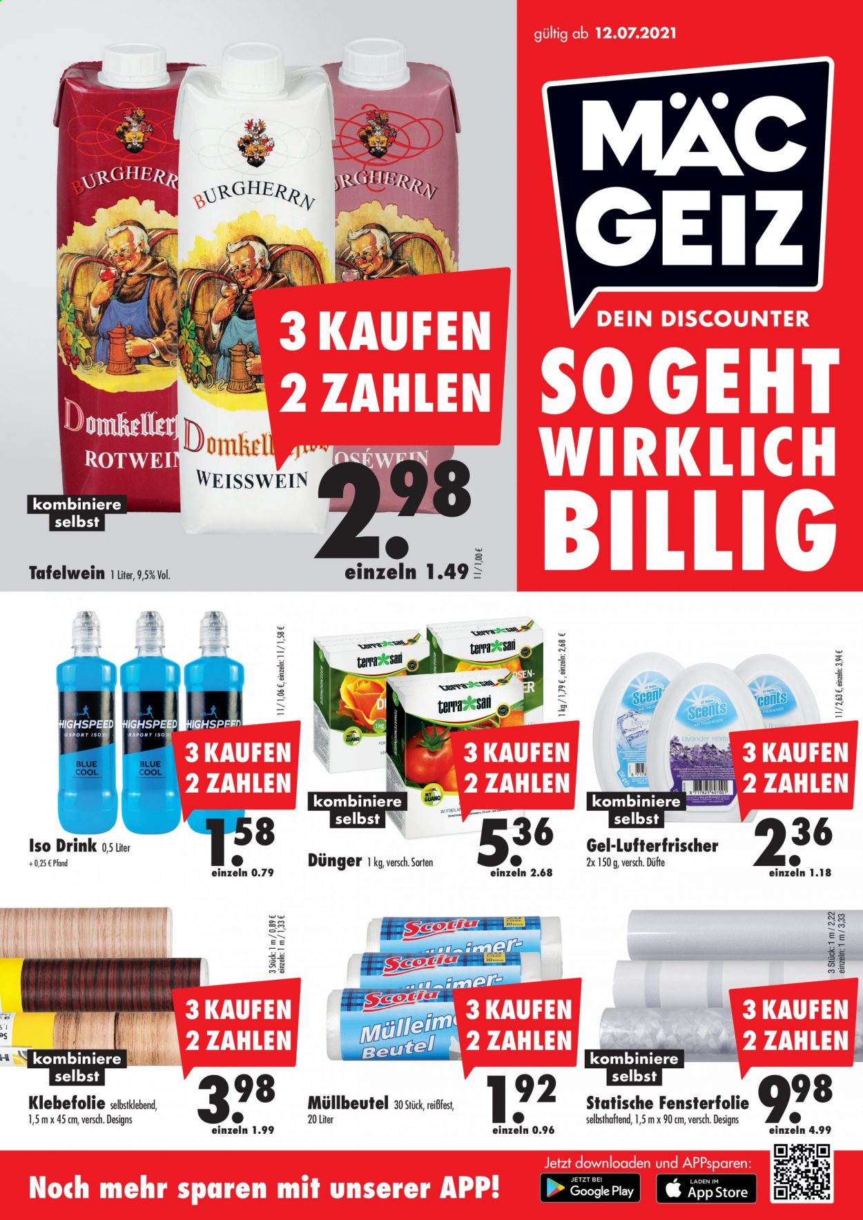 Mäc-Geiz Prospekte  - 12.07.2021 - 18.07.2021. Seite 1
