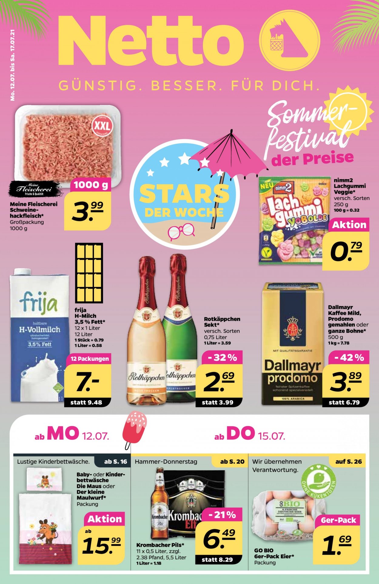 Netto Prospekte  - 12.07.2021 - 17.07.2021. Seite 1