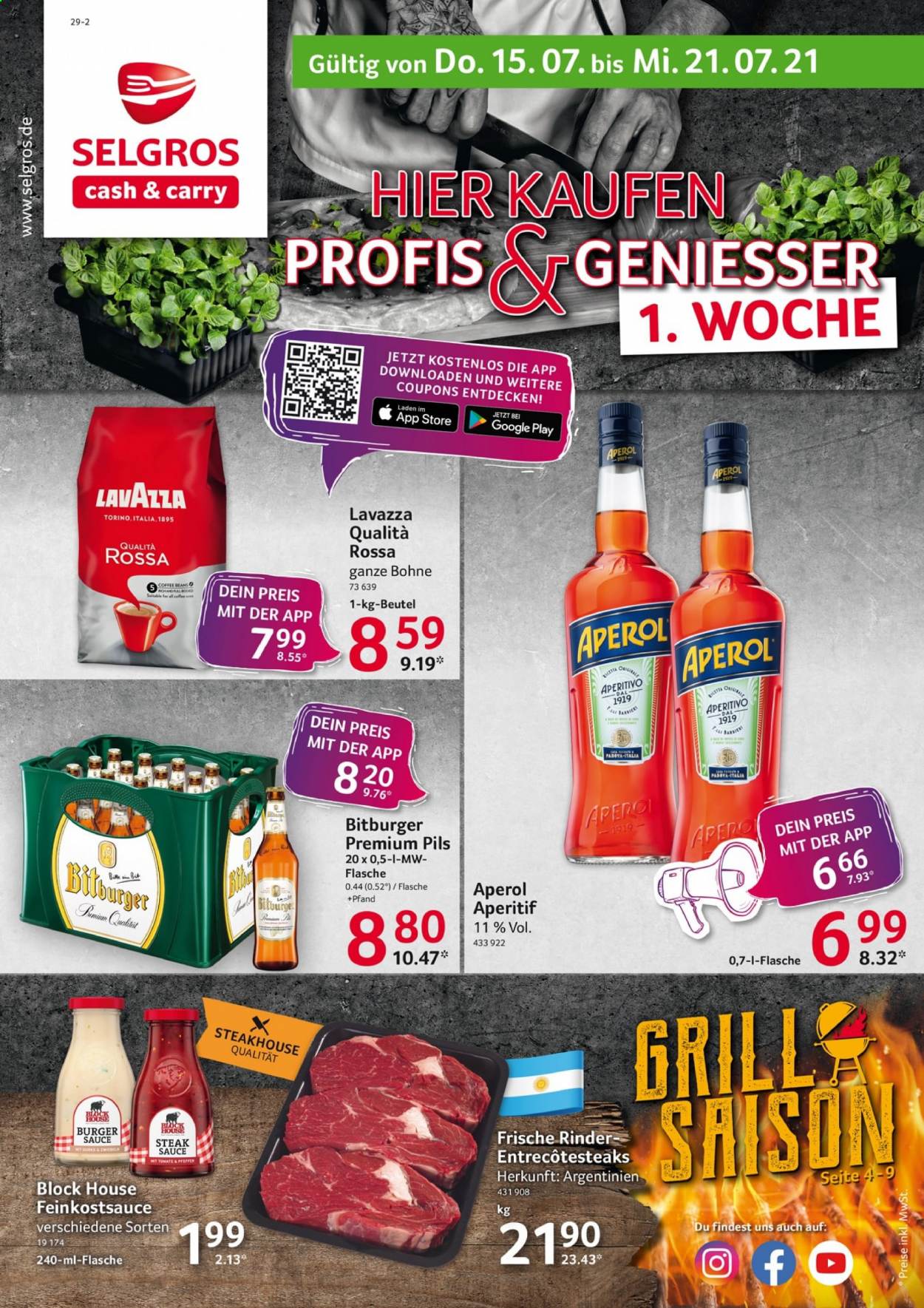 Selgros Prospekte  - 15.07.2021 - 21.07.2021. Seite 1