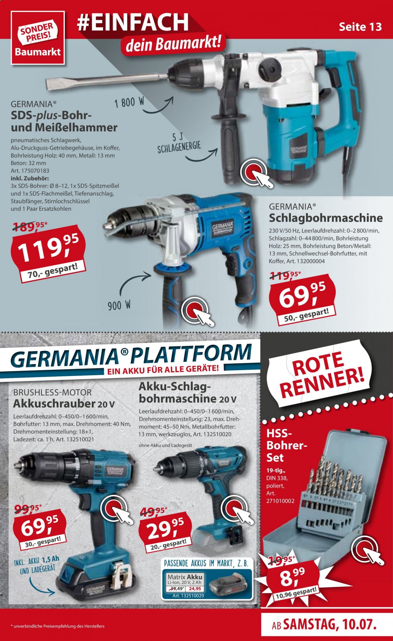 Sonderpreis-Baumarkt Prospekte  - 10.07.2021 - 16.07.2021. Seite 13