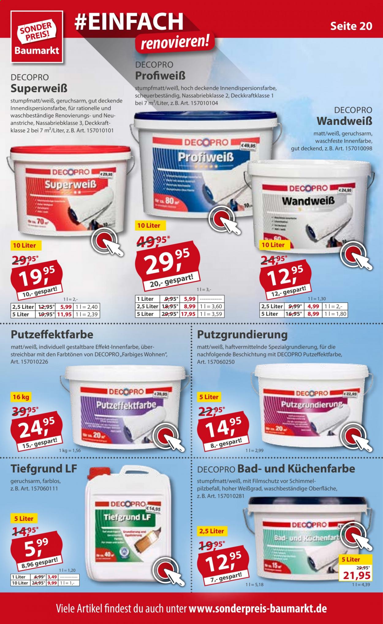 Sonderpreis-Baumarkt Prospekte  - 10.07.2021 - 16.07.2021. Seite 20