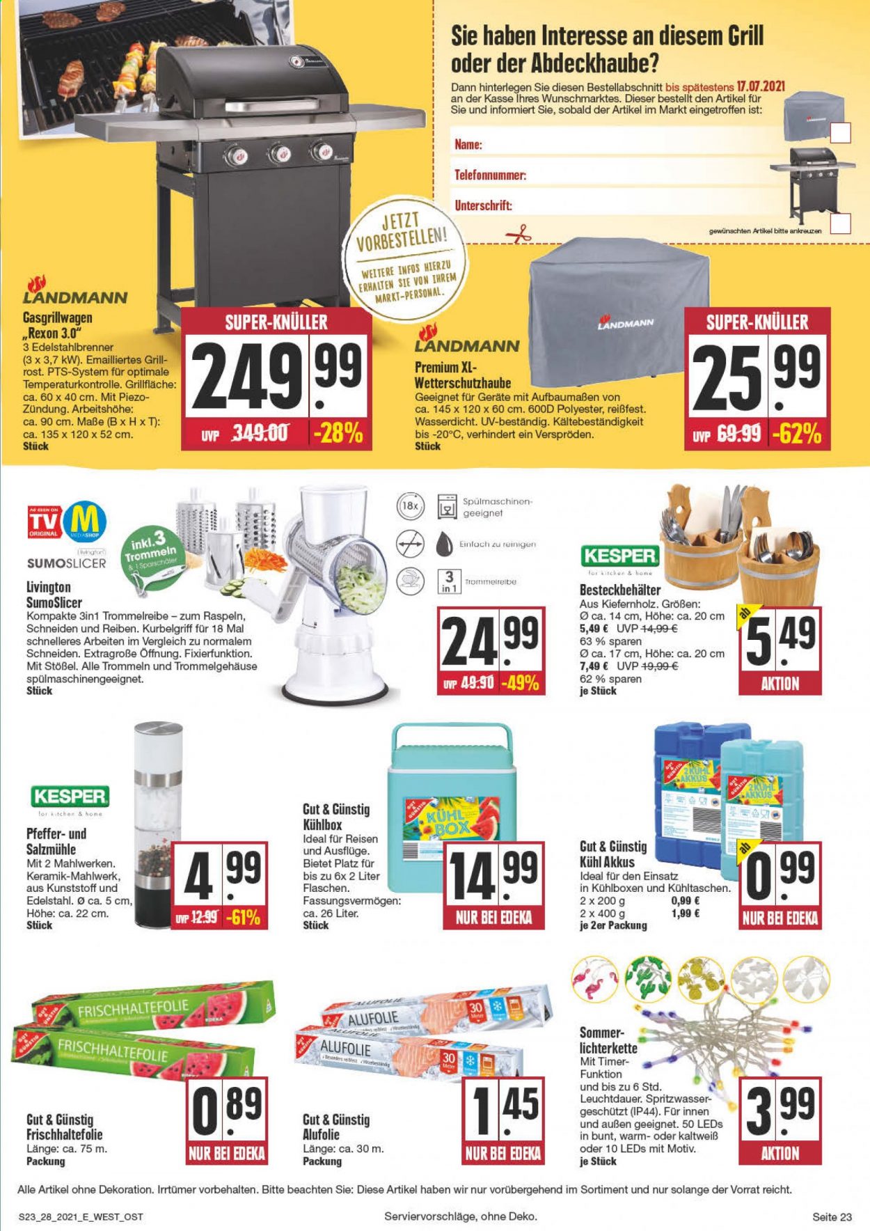Edeka Prospekte  - 12.07.2021 - 17.07.2021. Seite 23