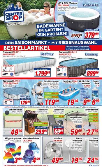 Prospekte CENTERSHOP - 12.7.2021 - 17.7.2021.