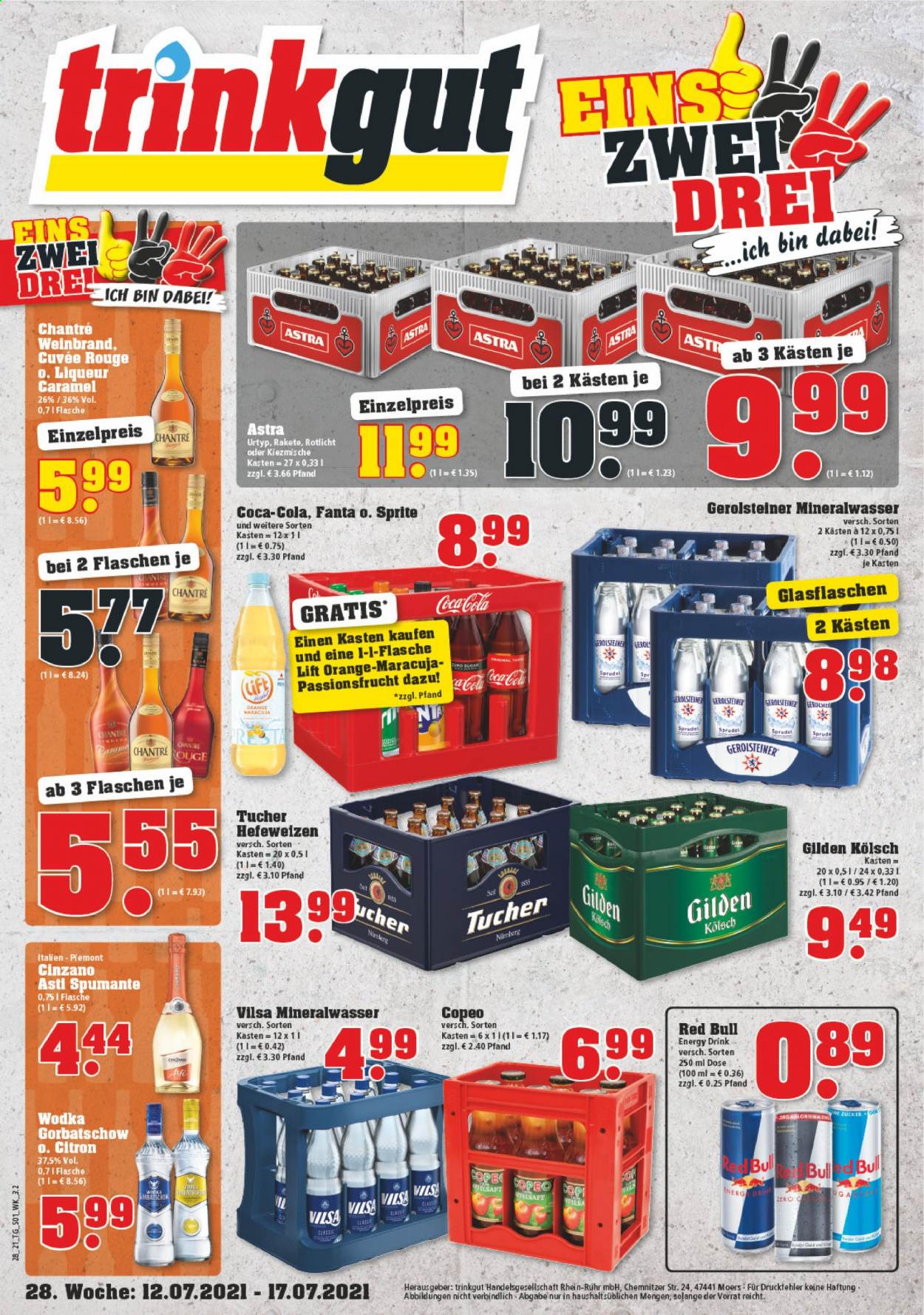 trinkgut Prospekte  - 12.07.2021 - 17.07.2021. Seite 1