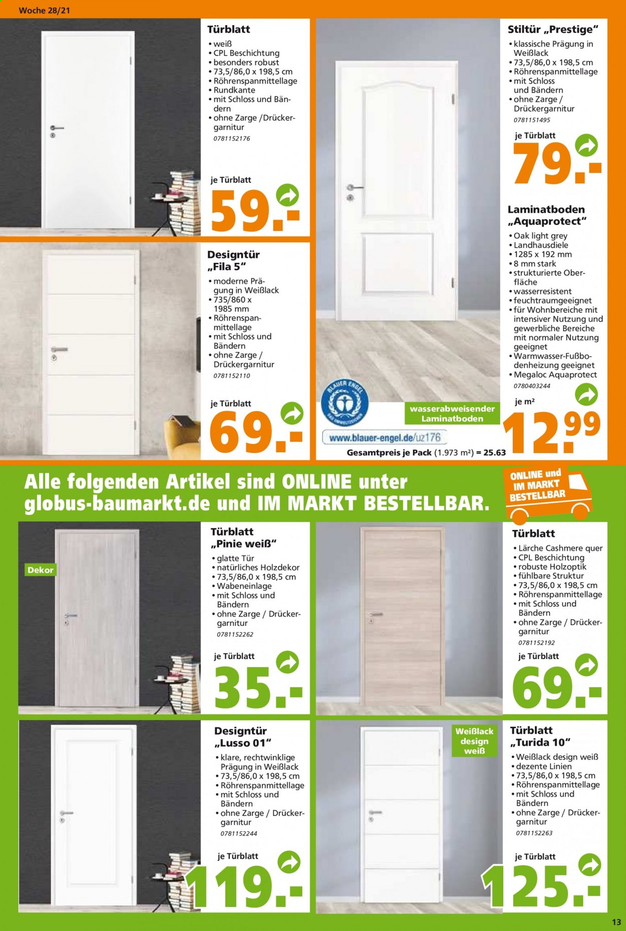 Globus Baumarkt Prospekte  - 12.07.2021 - 17.07.2021. Seite 13