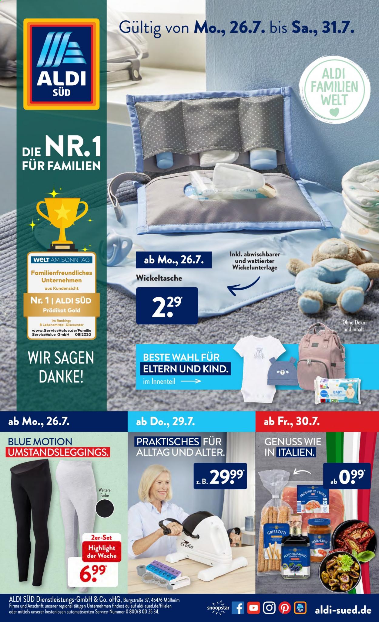 ALDI SÜD Prospekte  - 26.07.2021 - 31.07.2021. Seite 1