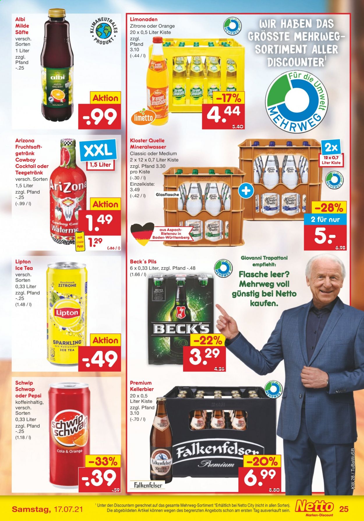 Netto Marken-Discount Prospekte  - 12.07.2021 - 17.07.2021. Seite 25