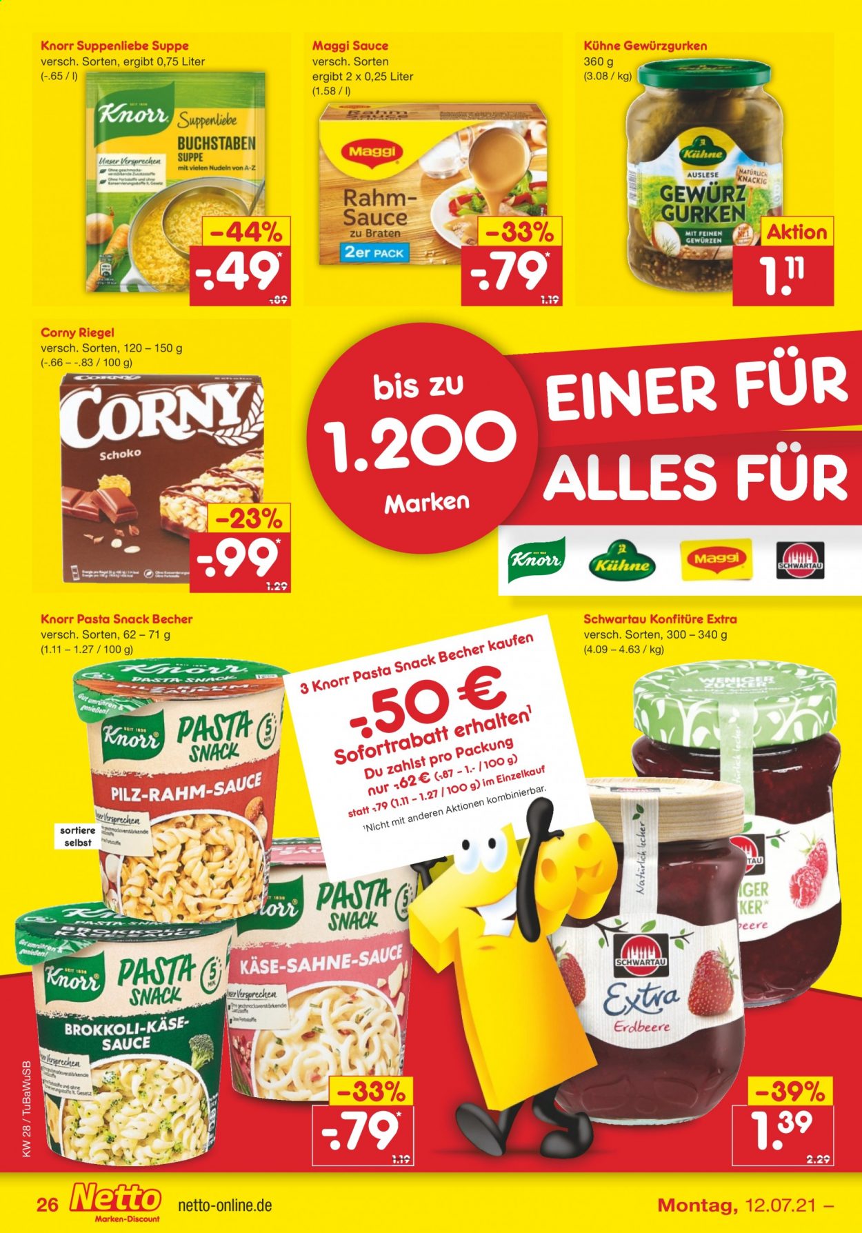 Netto Marken-Discount Prospekte  - 12.07.2021 - 17.07.2021. Seite 26