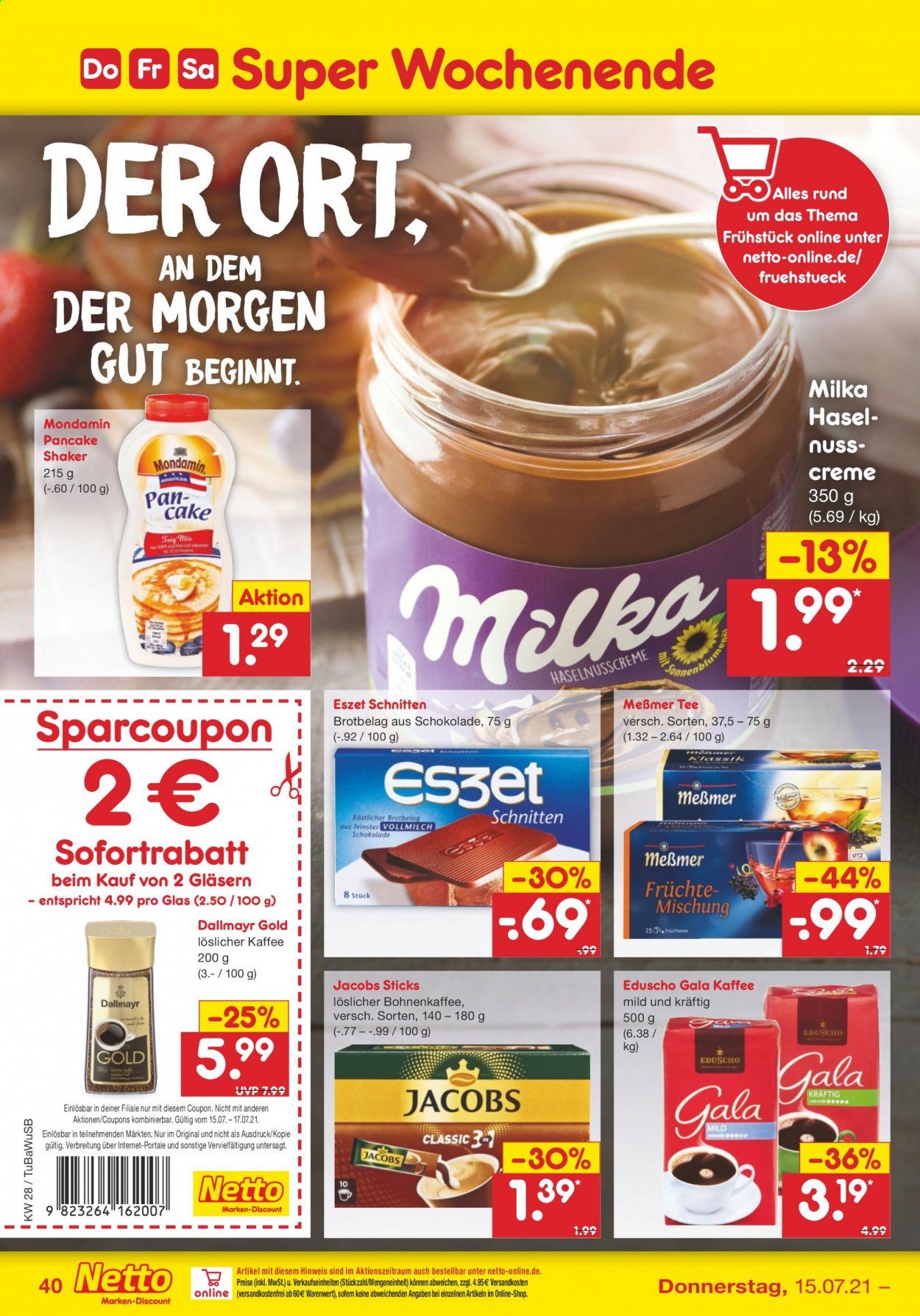 Netto Marken-Discount Prospekte  - 12.07.2021 - 17.07.2021. Seite 40