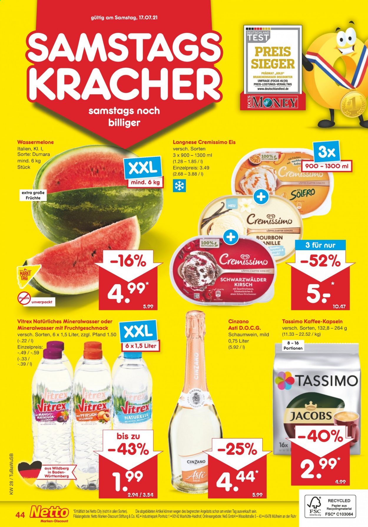 Netto Marken-Discount Prospekte  - 12.07.2021 - 17.07.2021. Seite 44