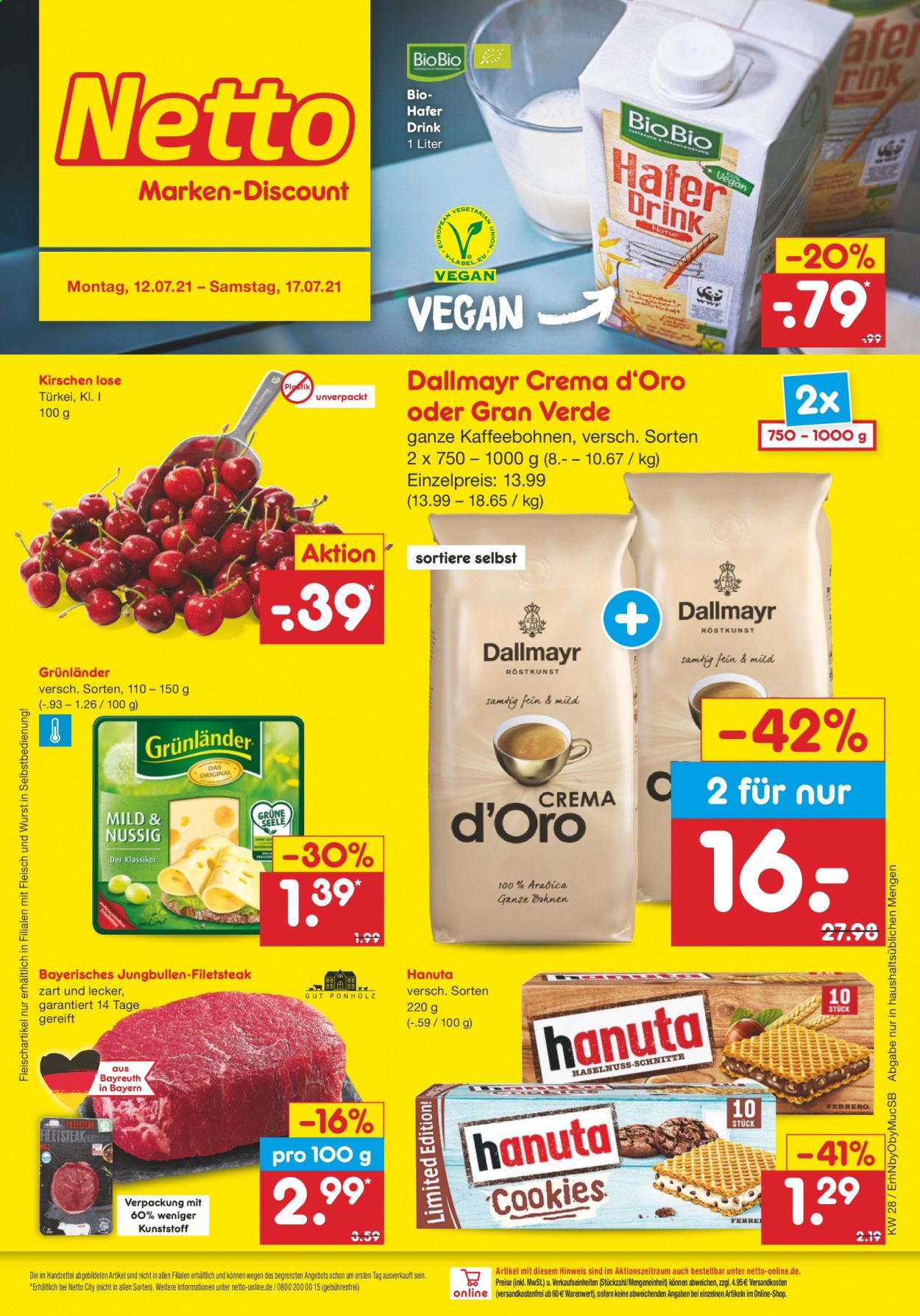 Netto Marken-Discount Prospekte  - 12.07.2021 - 17.07.2021. Seite 1