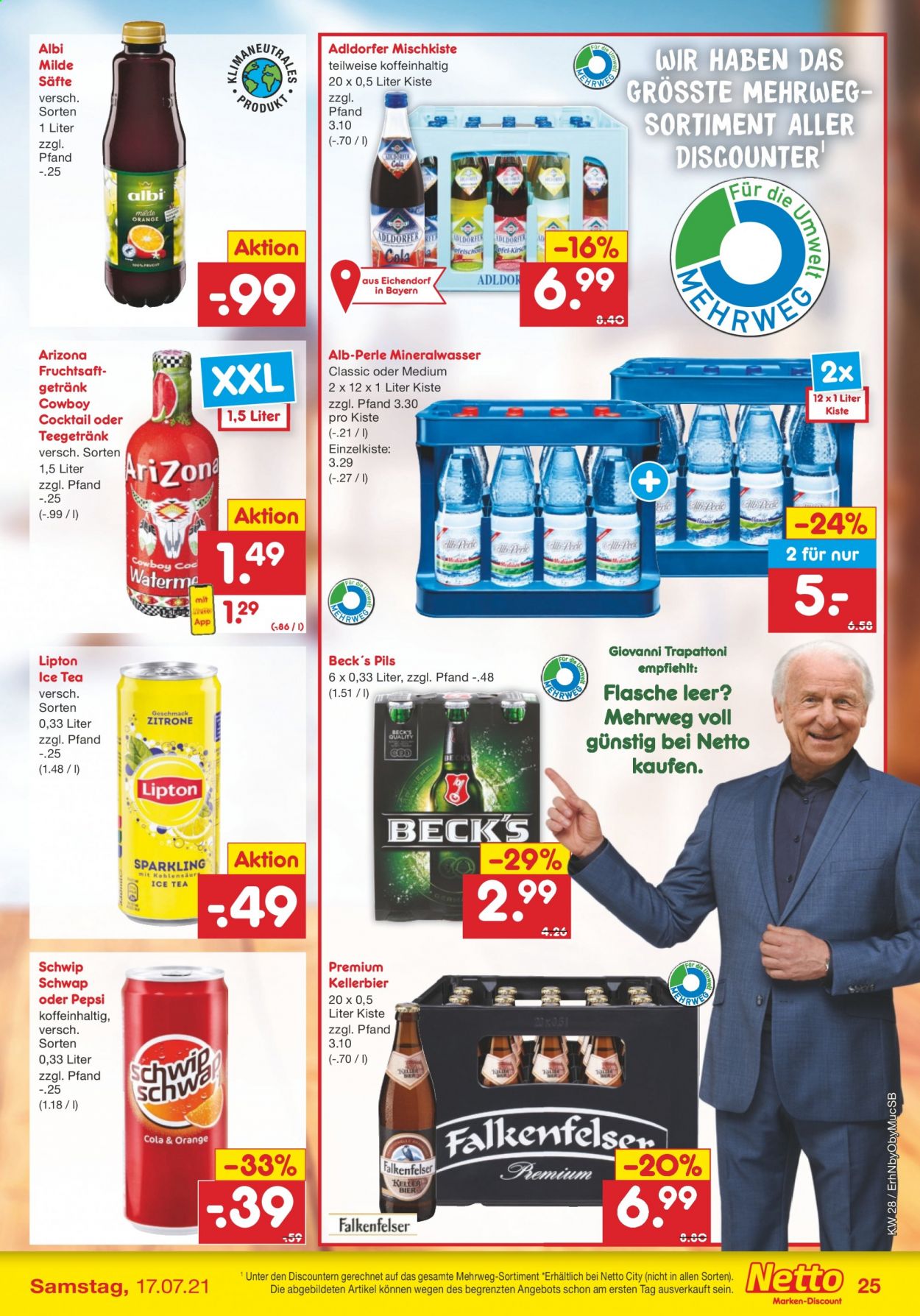 Netto Marken-Discount Prospekte  - 12.07.2021 - 17.07.2021. Seite 25