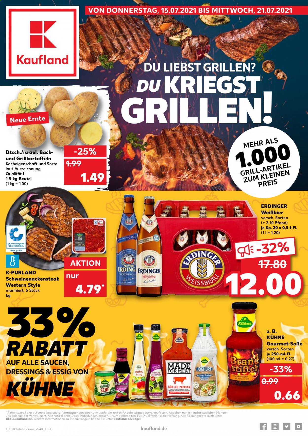 Kaufland Prospekte  - 15.07.2021 - 21.07.2021. Seite 1