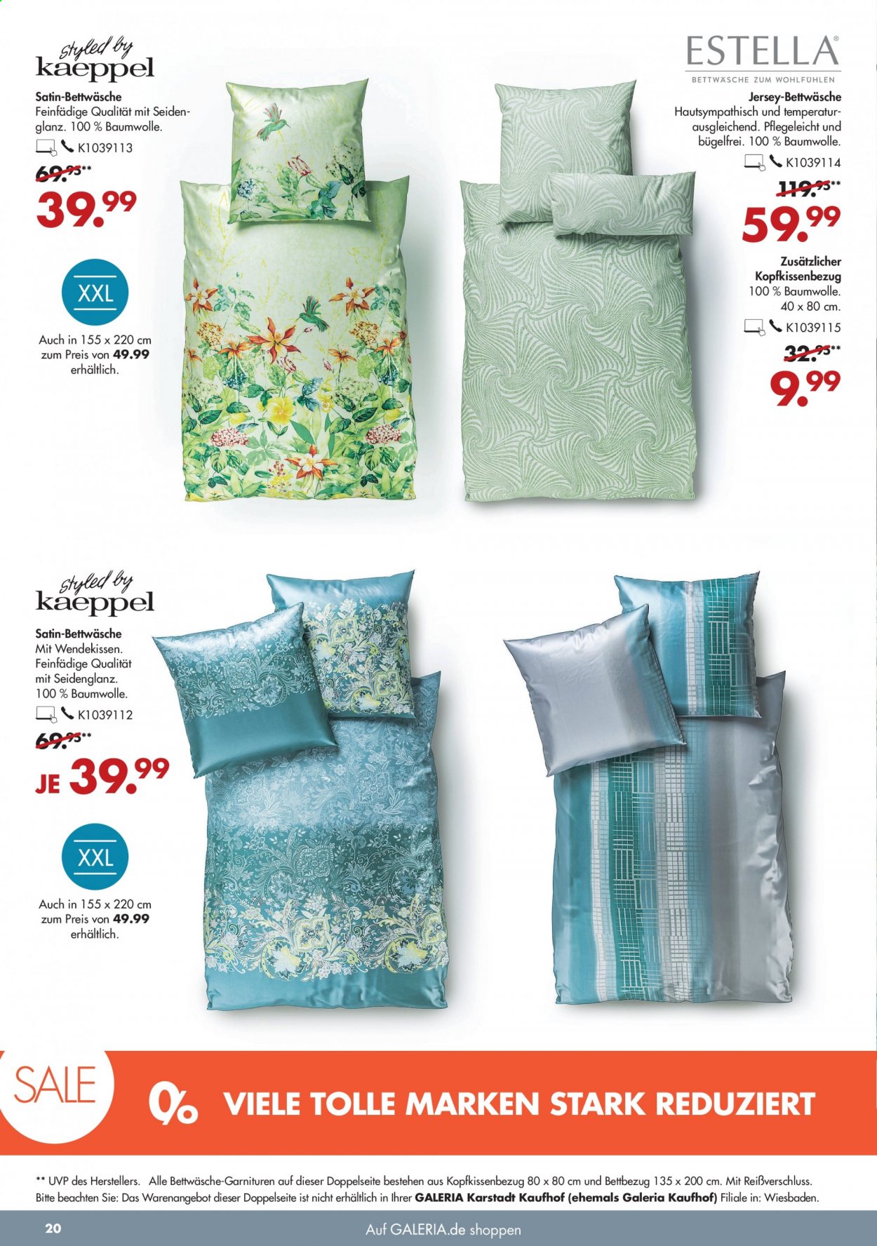 GALERIA Karstadt Kaufhof Prospekte  - 14.07.2021 - 20.07.2021. Seite 20
