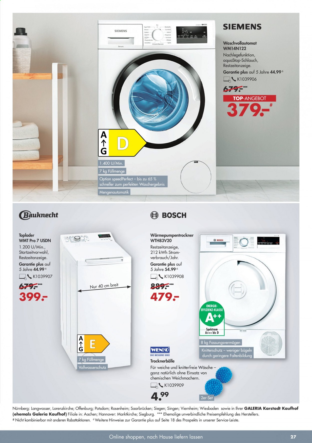 GALERIA Karstadt Kaufhof Prospekte  - 14.07.2021 - 20.07.2021. Seite 27