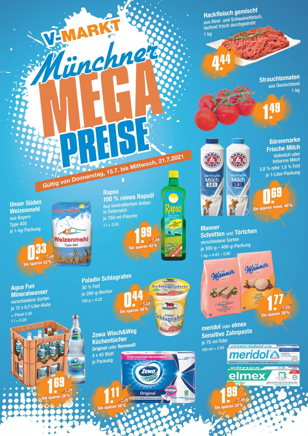 V-Markt Prospekte  - 15.07.2021 - 21.07.2021. Seite 1