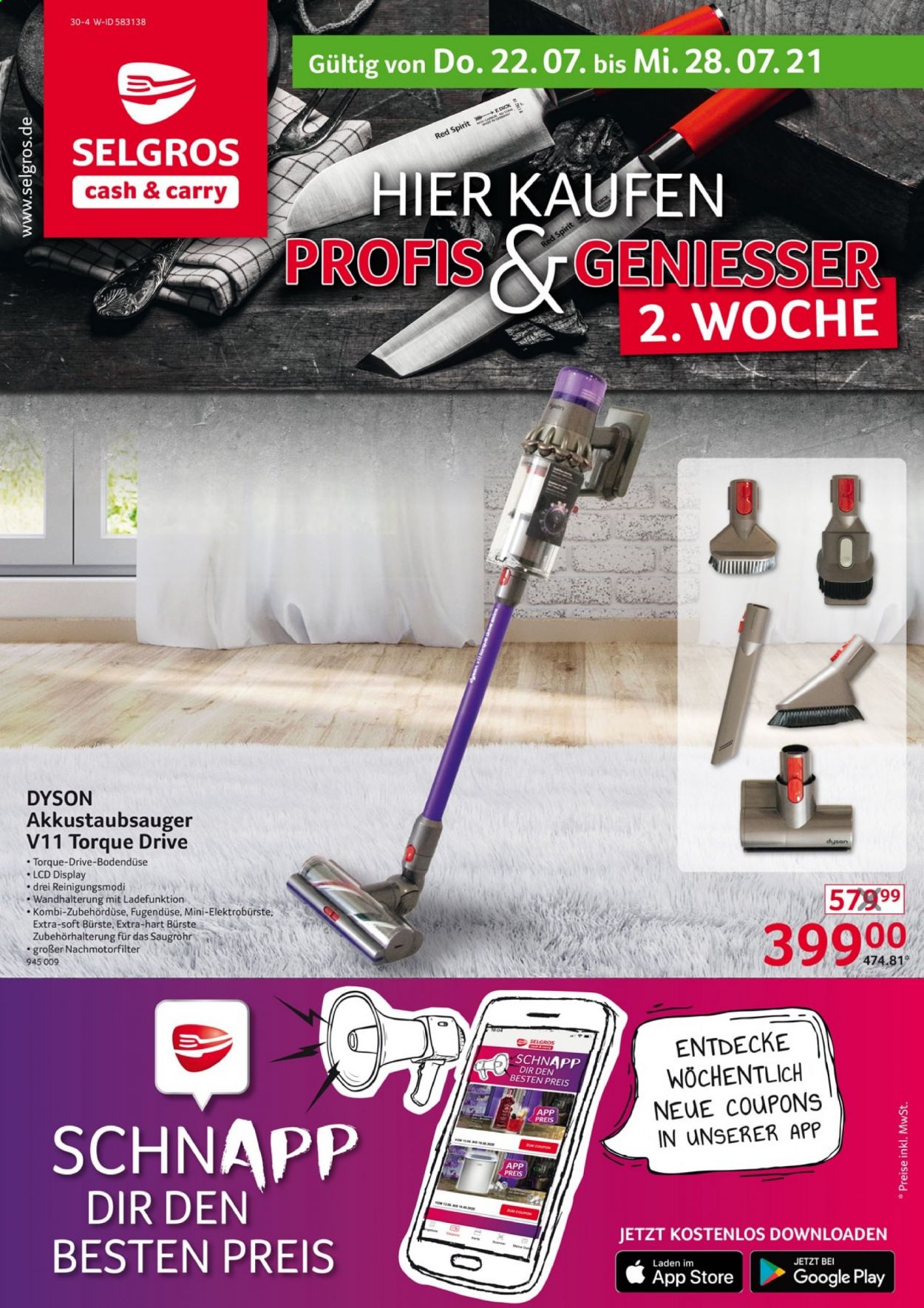 Selgros Prospekte  - 22.07.2021 - 28.07.2021. Seite 1