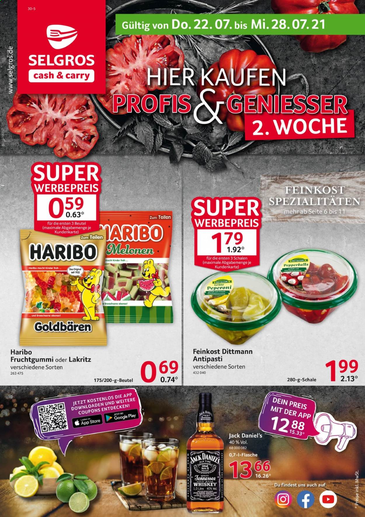 Selgros Prospekte  - 22.07.2021 - 28.07.2021. Seite 1