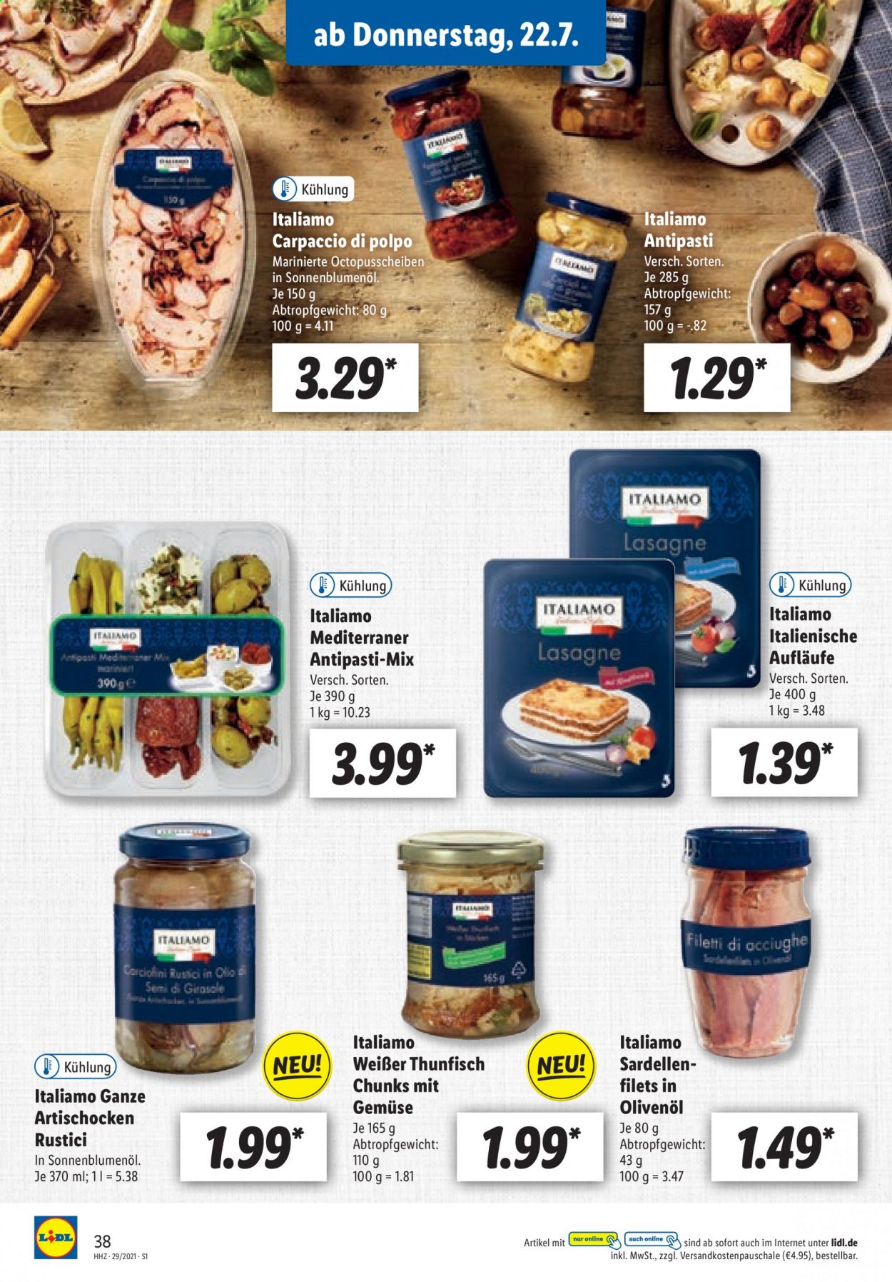 Lidl Prospekte  - 19.07.2021 - 24.07.2021. Seite 38