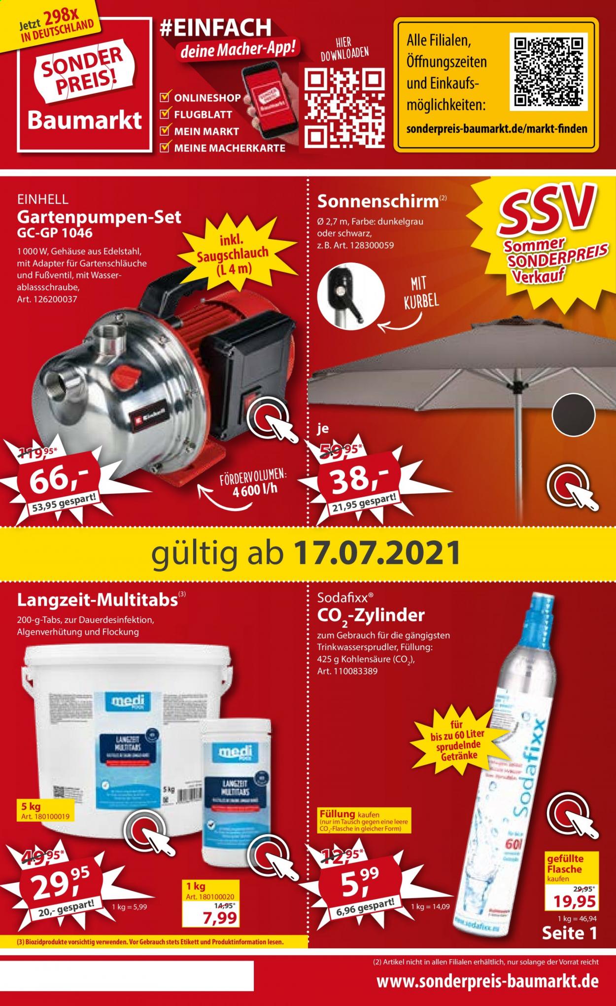 Sonderpreis-Baumarkt Prospekte  - 17.07.2021 - 23.07.2021. Seite 1