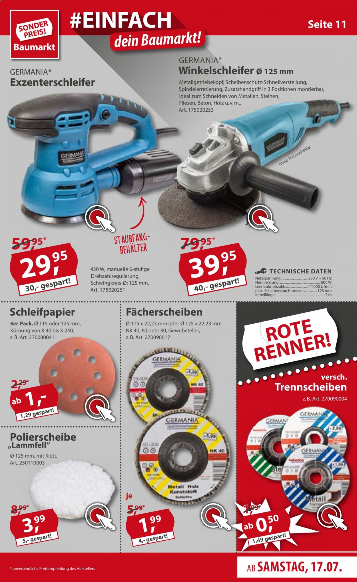 Sonderpreis-Baumarkt Prospekte  - 17.07.2021 - 23.07.2021. Seite 11