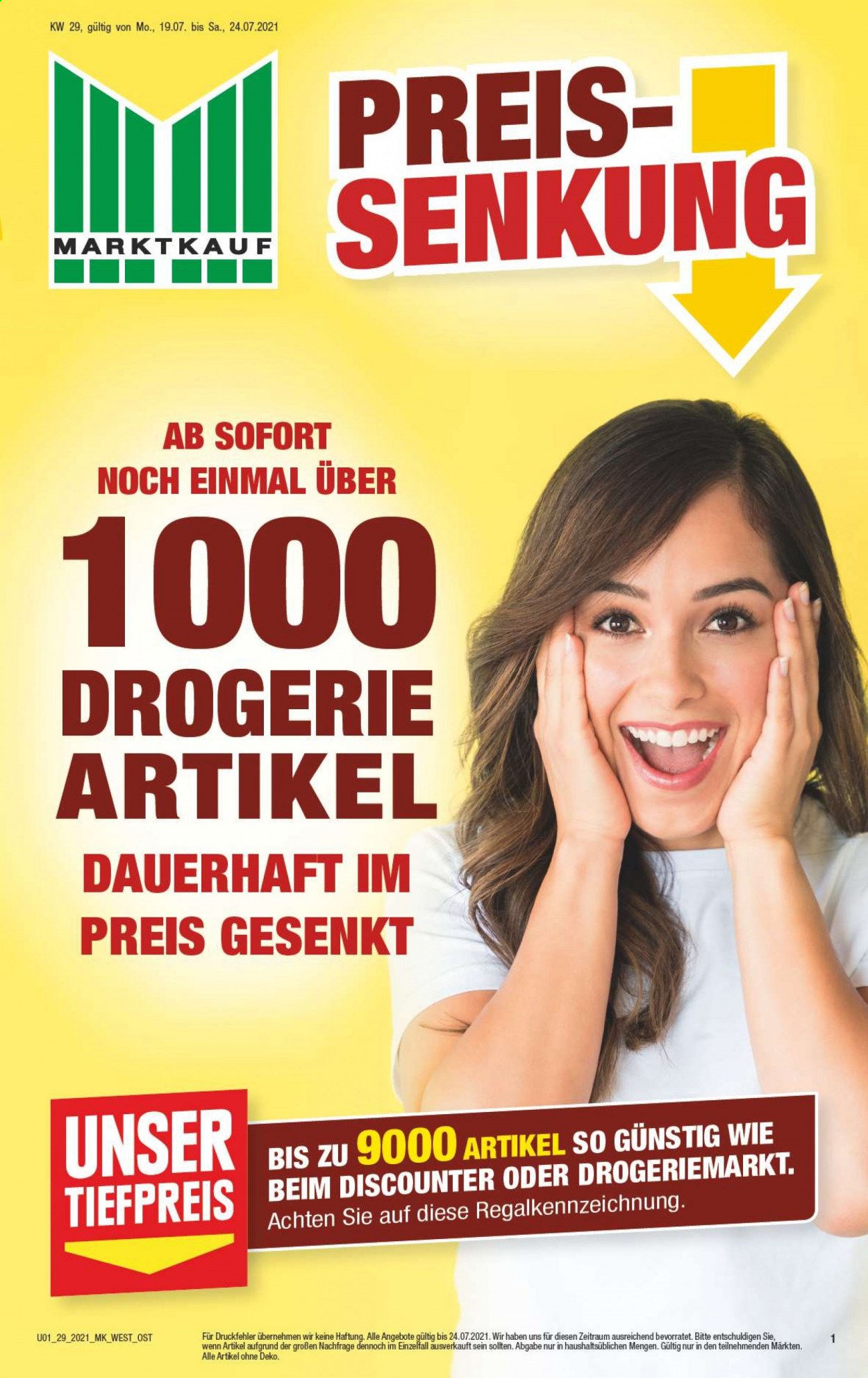 Marktkauf Prospekte  - 19.07.2021 - 24.07.2021. Seite 1