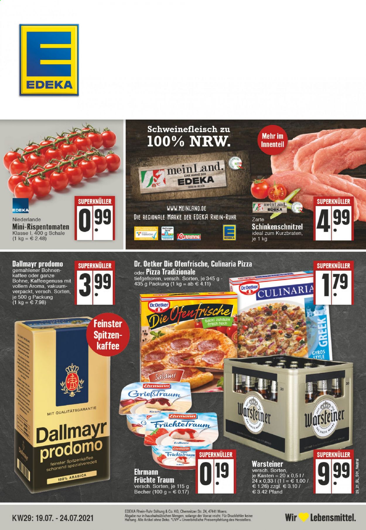 Edeka Prospekte  - 19.07.2021 - 24.07.2021. Seite 1