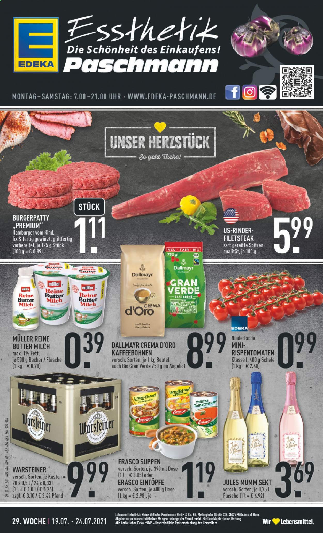 Edeka Prospekte  - 19.07.2021 - 24.07.2021. Seite 1