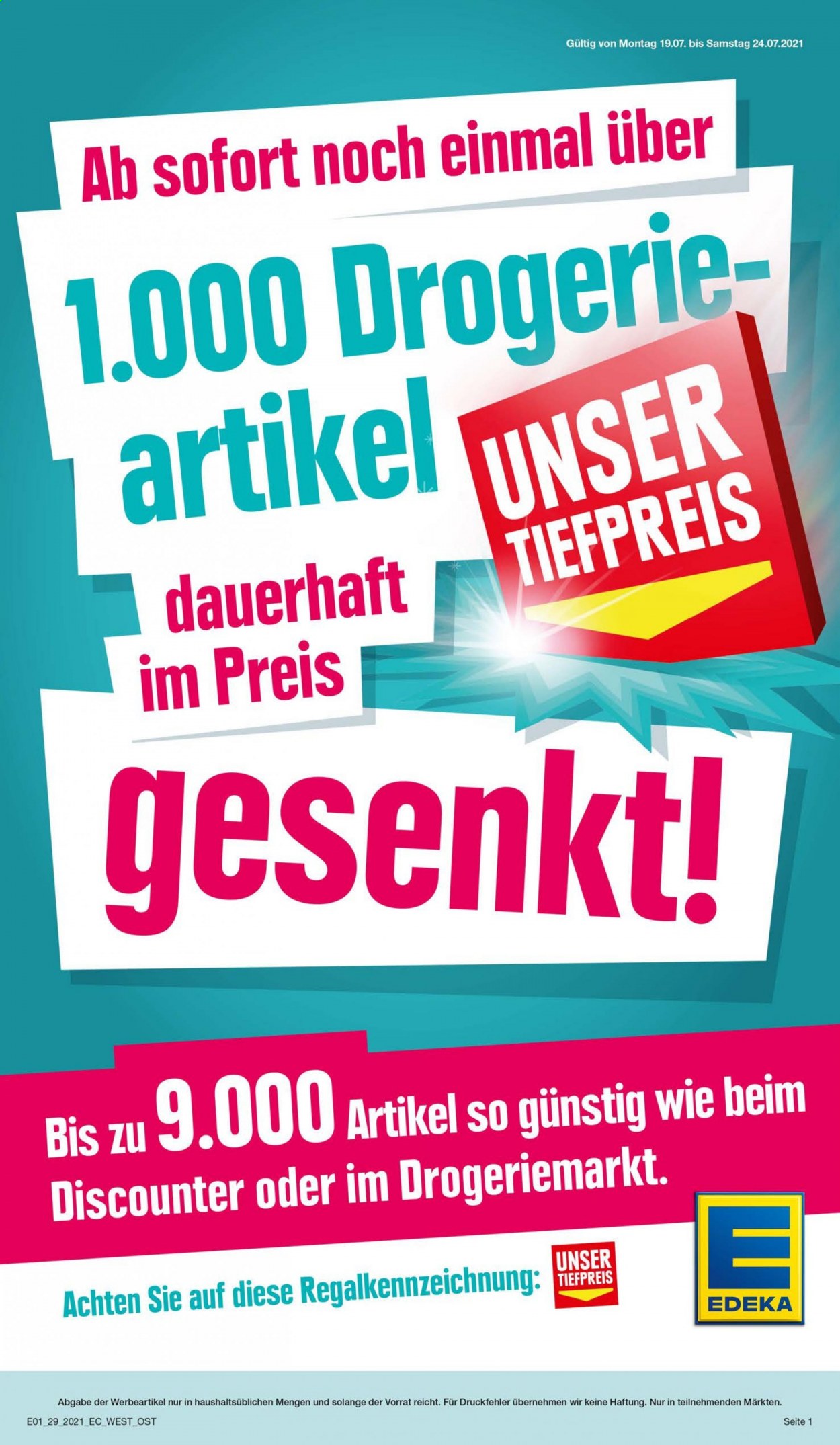 Edeka Prospekte  - 19.07.2021 - 24.07.2021. Seite 21