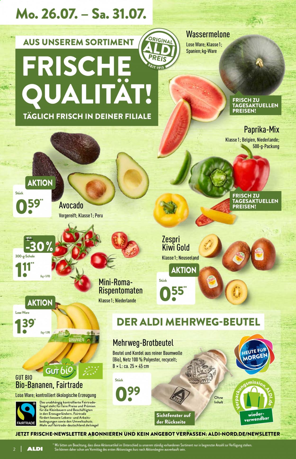 ALDI Nord Prospekte  - 26.07.2021 - 31.07.2021. Seite 2