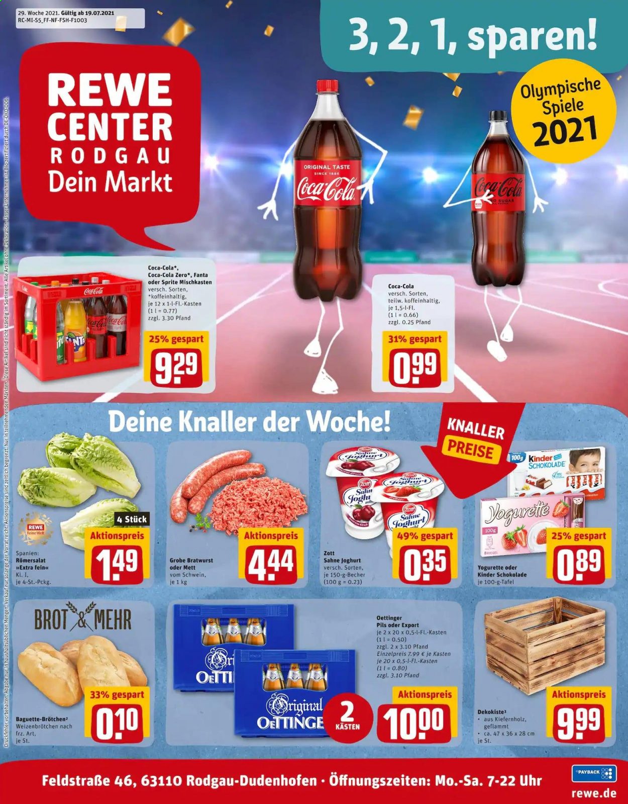 REWE Prospekte  - 19.07.2021 - 24.07.2021. Seite 1