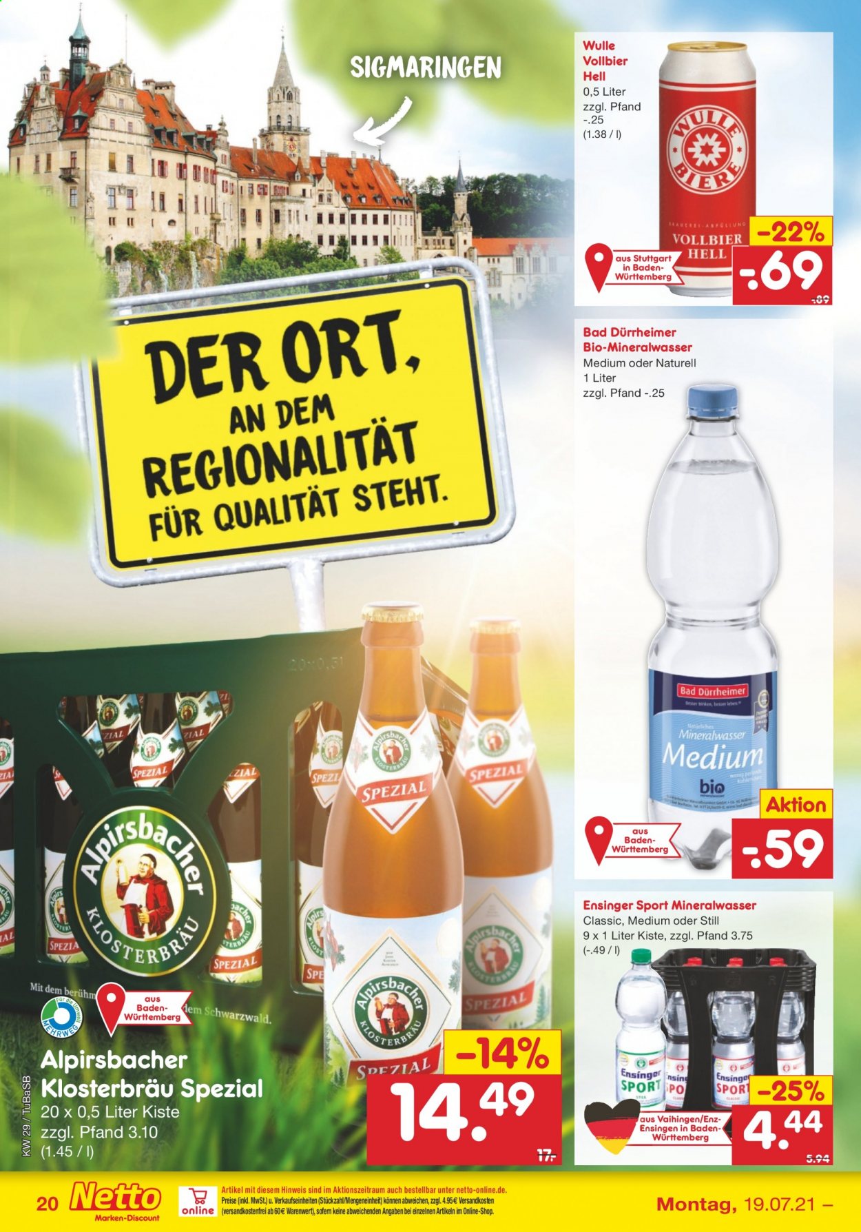 Netto Marken-Discount Prospekte  - 19.07.2021 - 24.07.2021. Seite 20