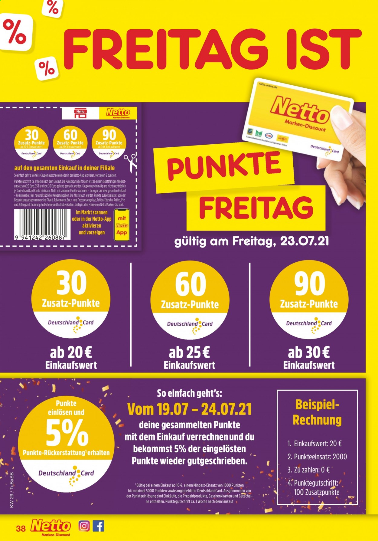Netto Marken-Discount Prospekte  - 19.07.2021 - 24.07.2021. Seite 38