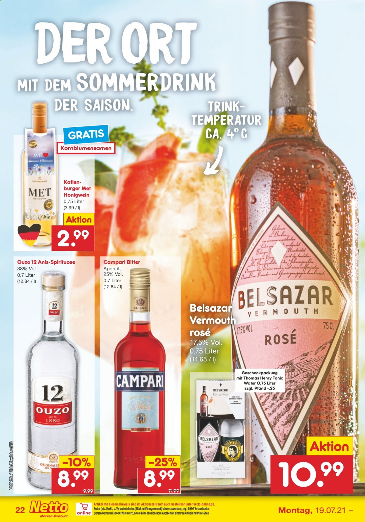 Netto Marken-Discount Prospekte  - 19.07.2021 - 24.07.2021. Seite 22