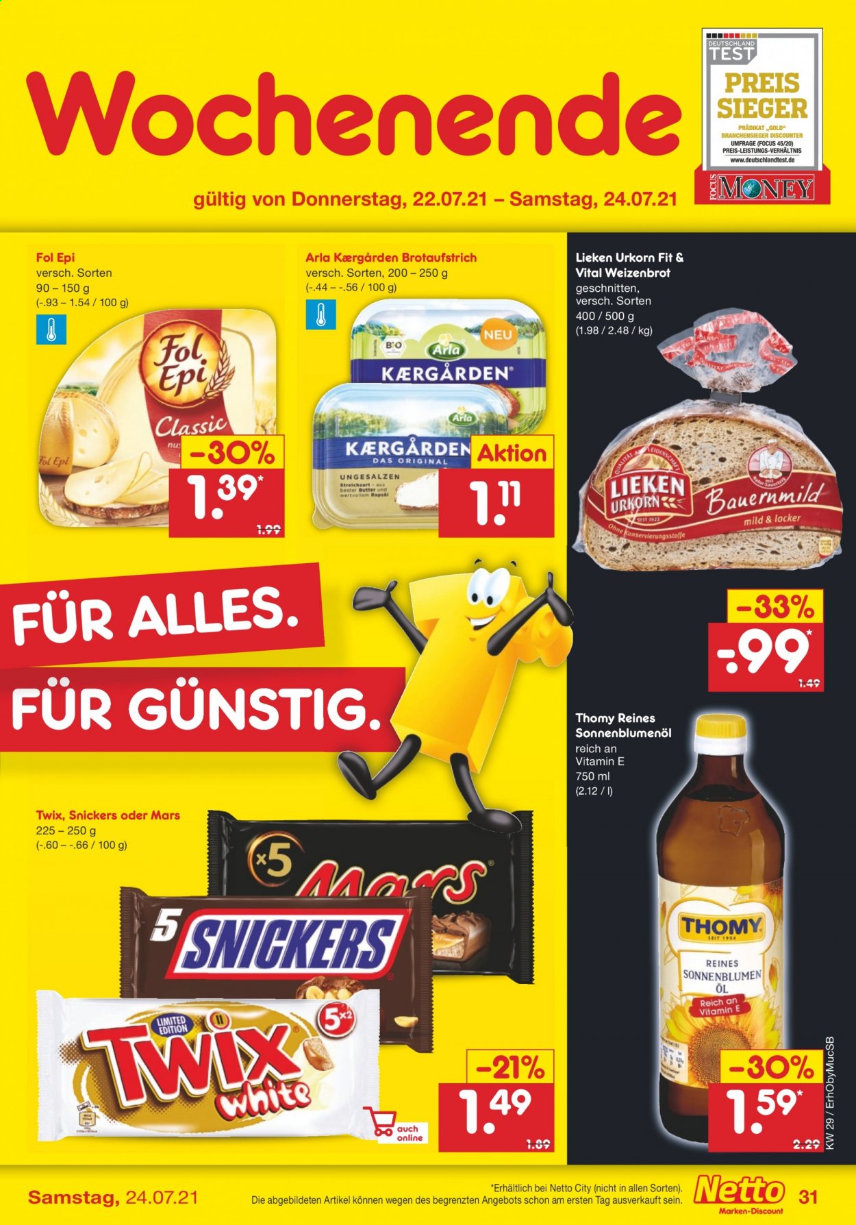 Netto Marken-Discount Prospekte  - 19.07.2021 - 24.07.2021. Seite 31
