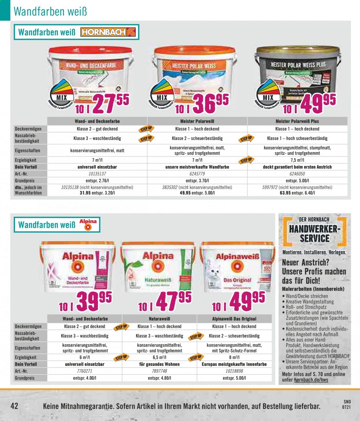 Hornbach Prospekte  - 20.07.2021 - 19.08.2021. Seite 42