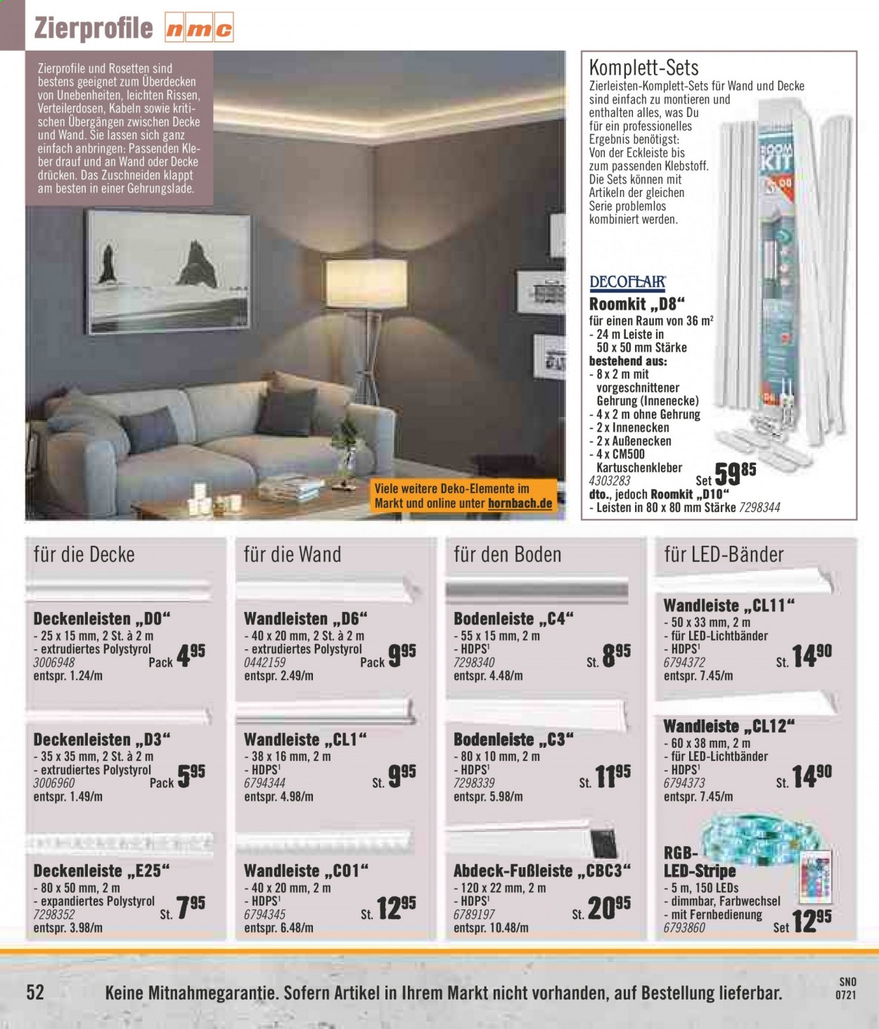 Hornbach Prospekte  - 20.07.2021 - 19.08.2021. Seite 52
