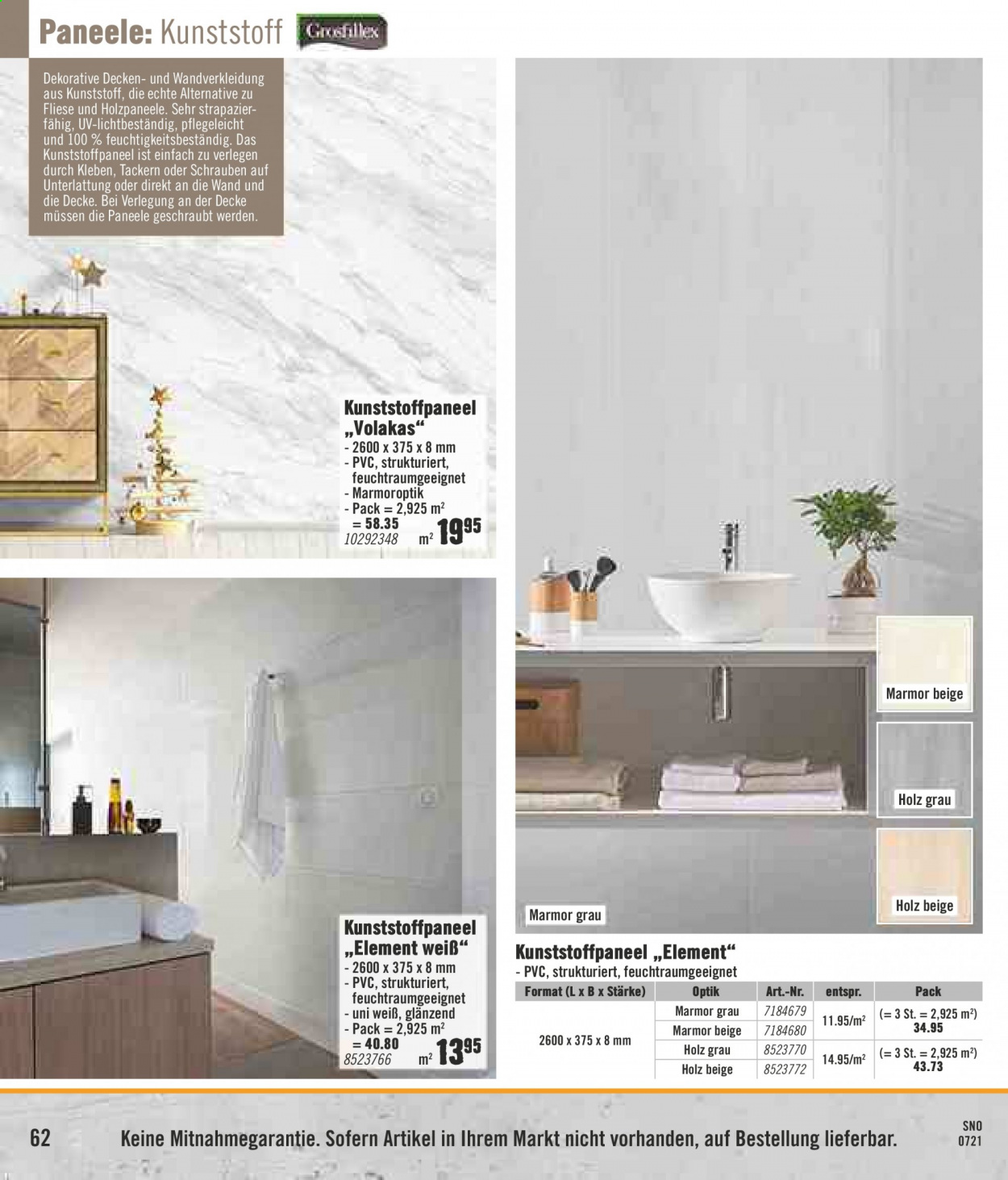 Hornbach Prospekte  - 20.07.2021 - 19.08.2021. Seite 62