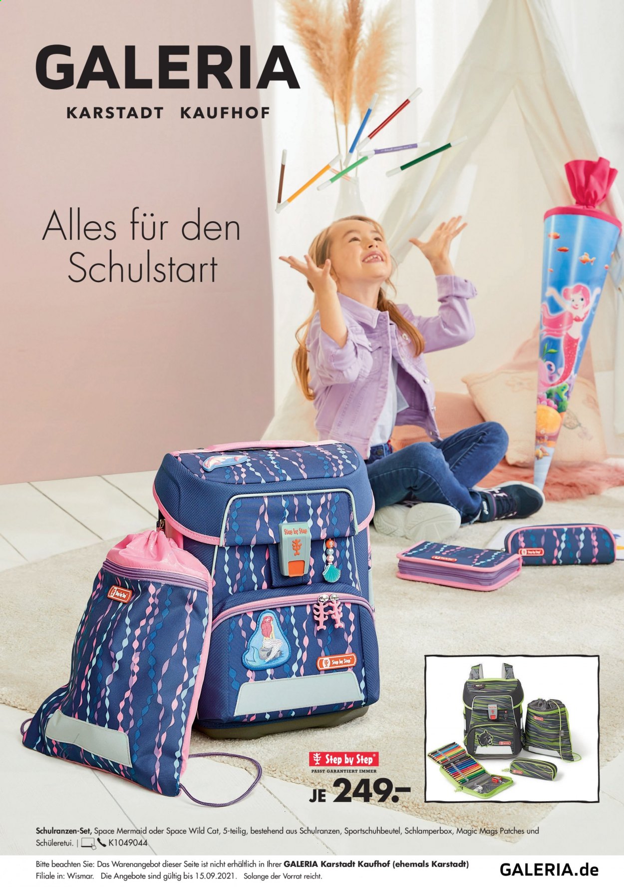 GALERIA Karstadt Kaufhof Prospekte  - 21.07.2021 - 15.09.2021. Seite 1