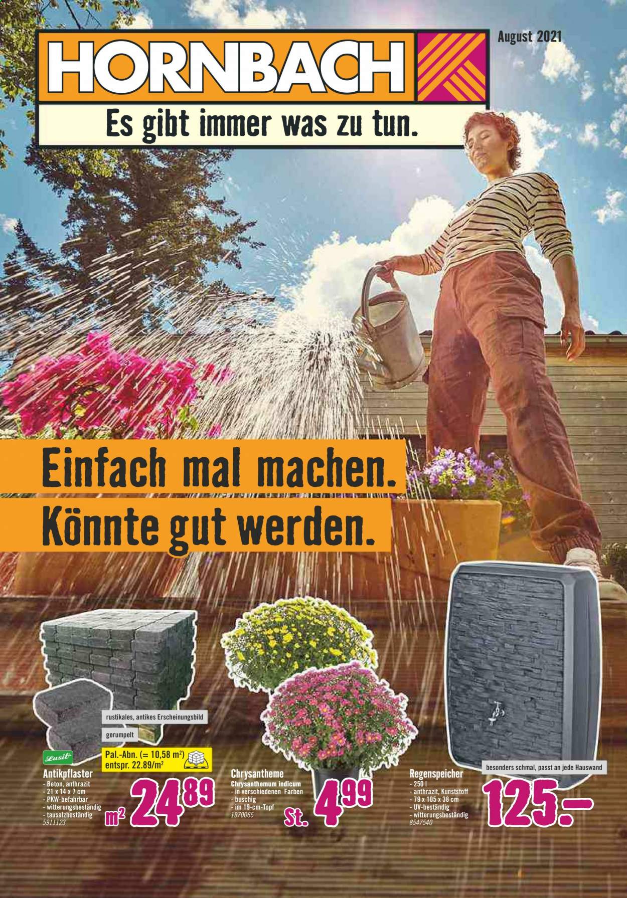 Hornbach Prospekte  - 21.07.2021 - 20.08.2021. Seite 1